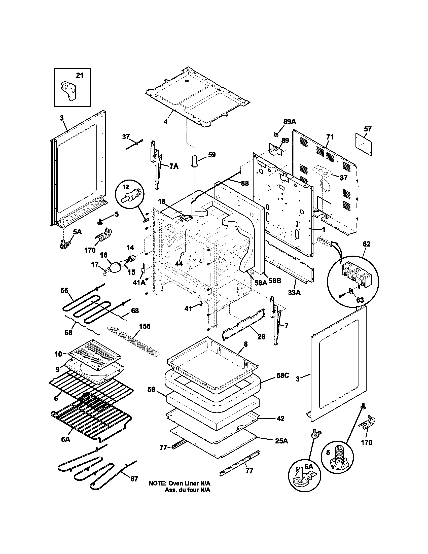 Kenmore 79093850303 body diagram