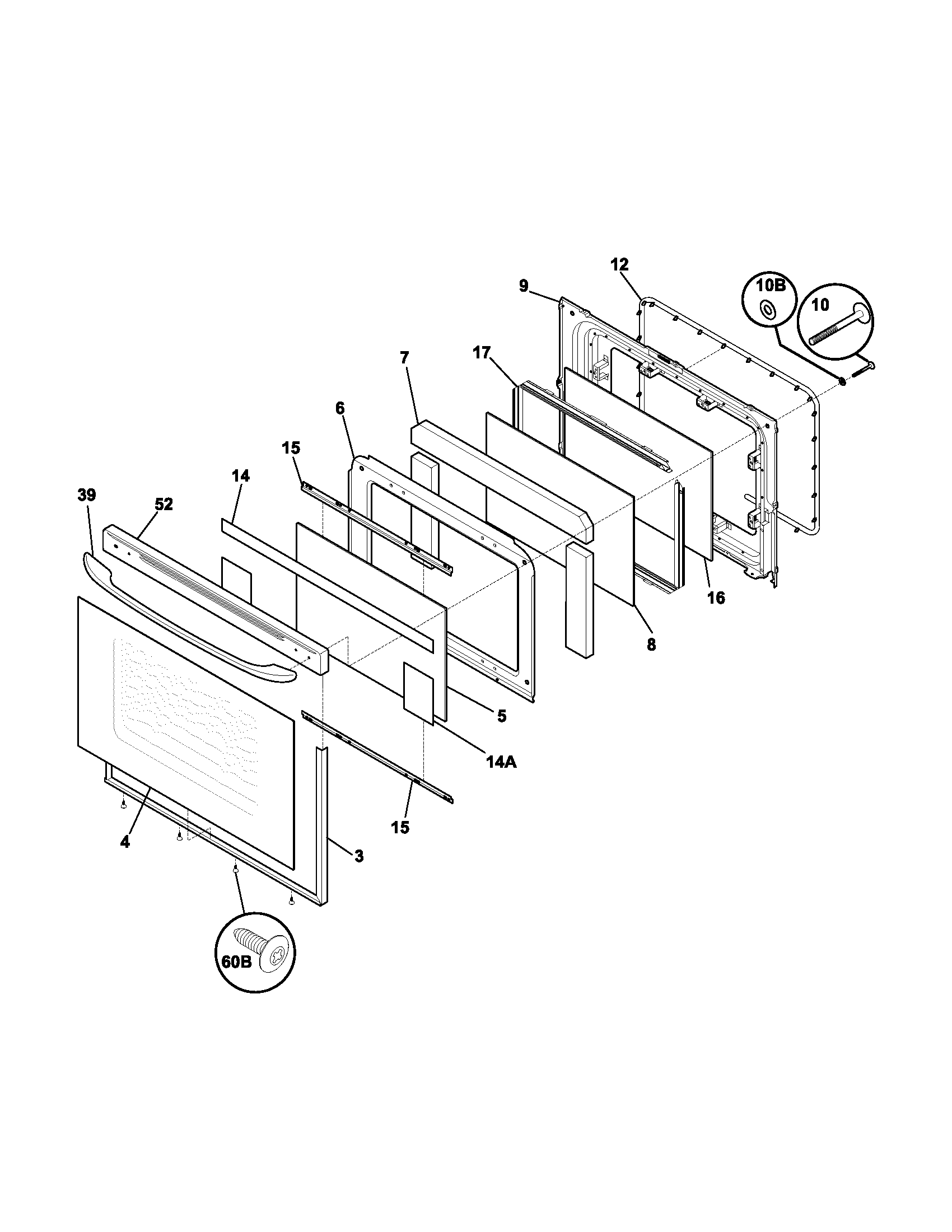 Kenmore 79093850303 door diagram