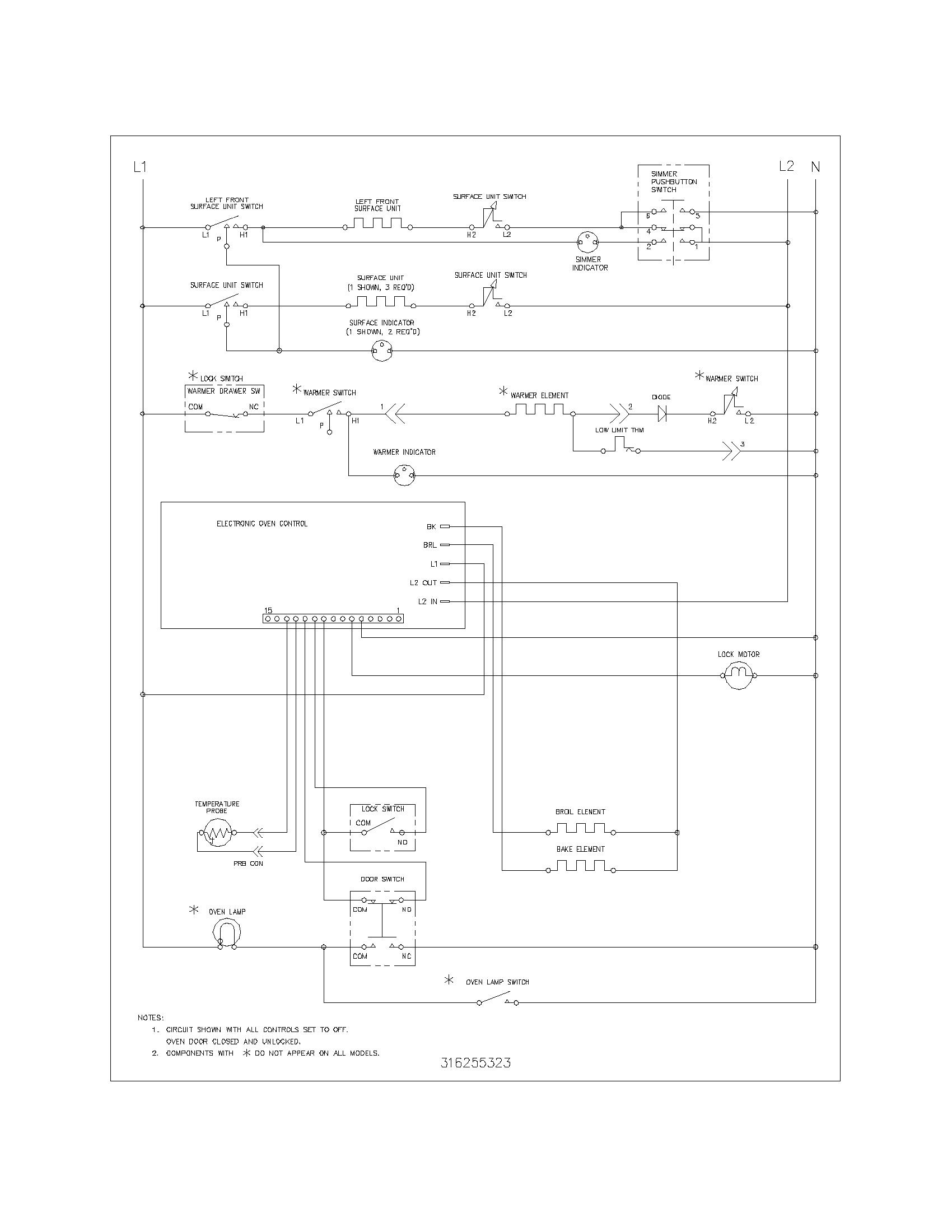 Kenmore 79093850303 wiring schematic diagram