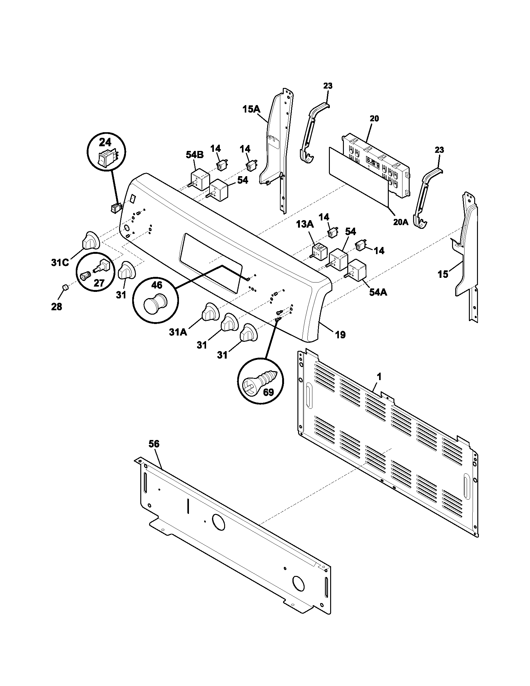 Kenmore 79093853303 backguard diagram