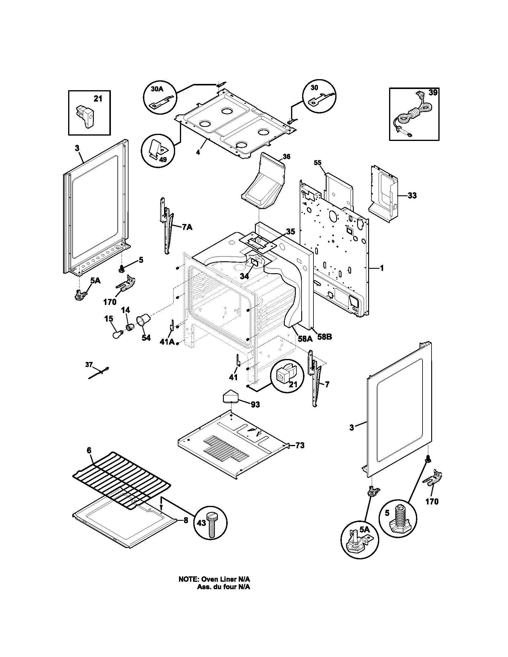 Kenmore 79071519400 body diagram