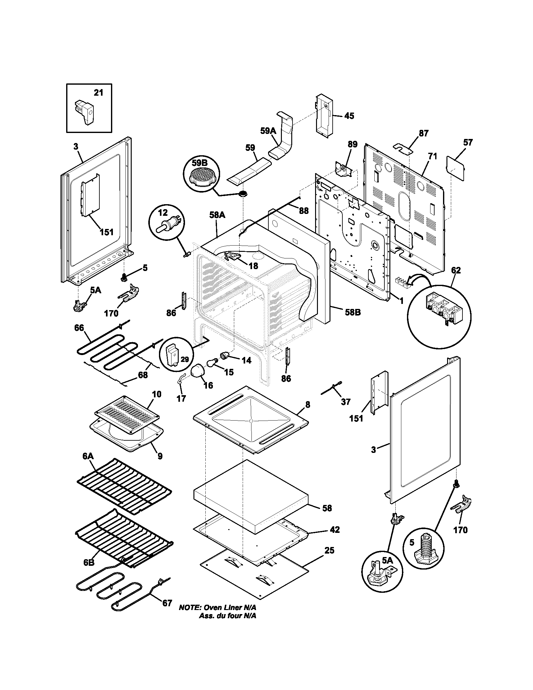 Kenmore 79096214400 body diagram