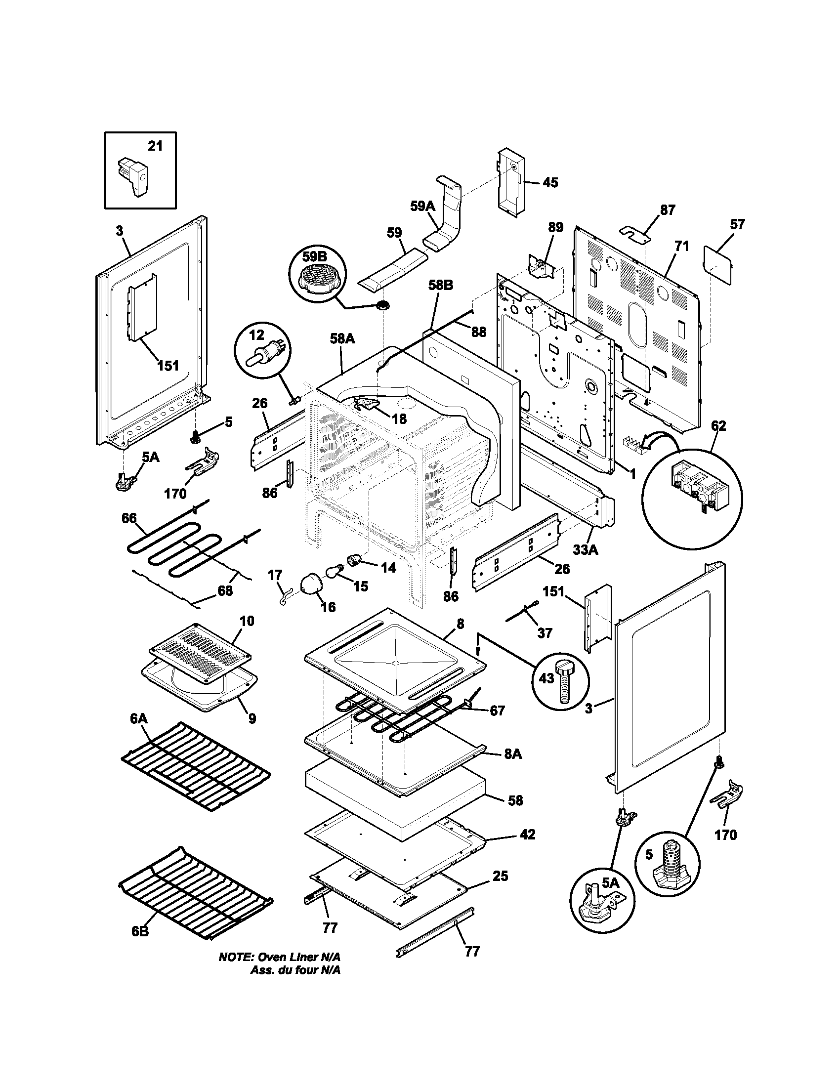 Kenmore 79096412400 body diagram