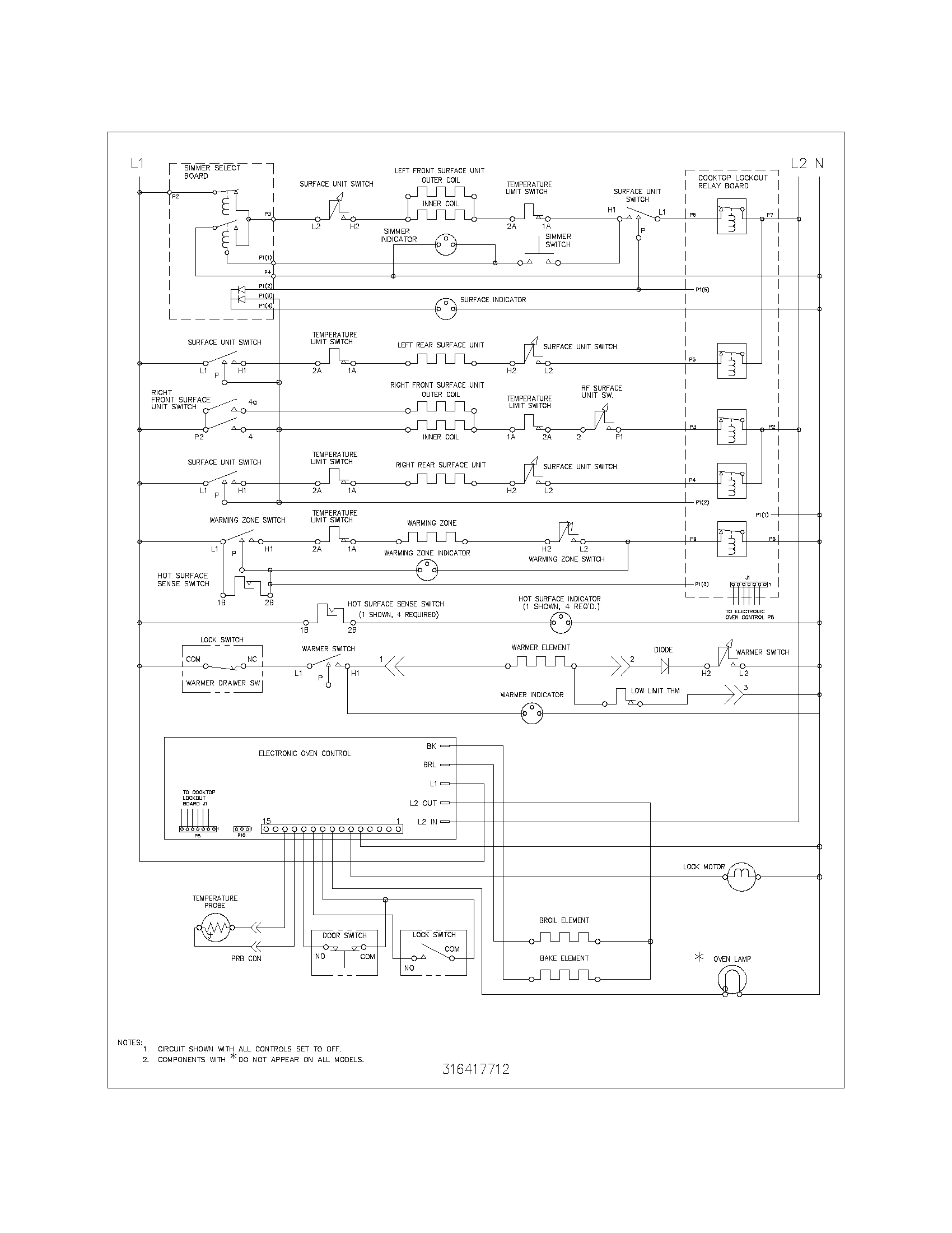 Kenmore 79096413400 wiring schematic diagram