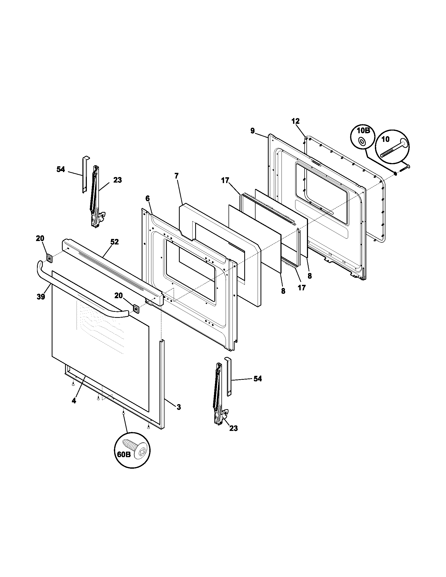 Kenmore 79090920400 door diagram