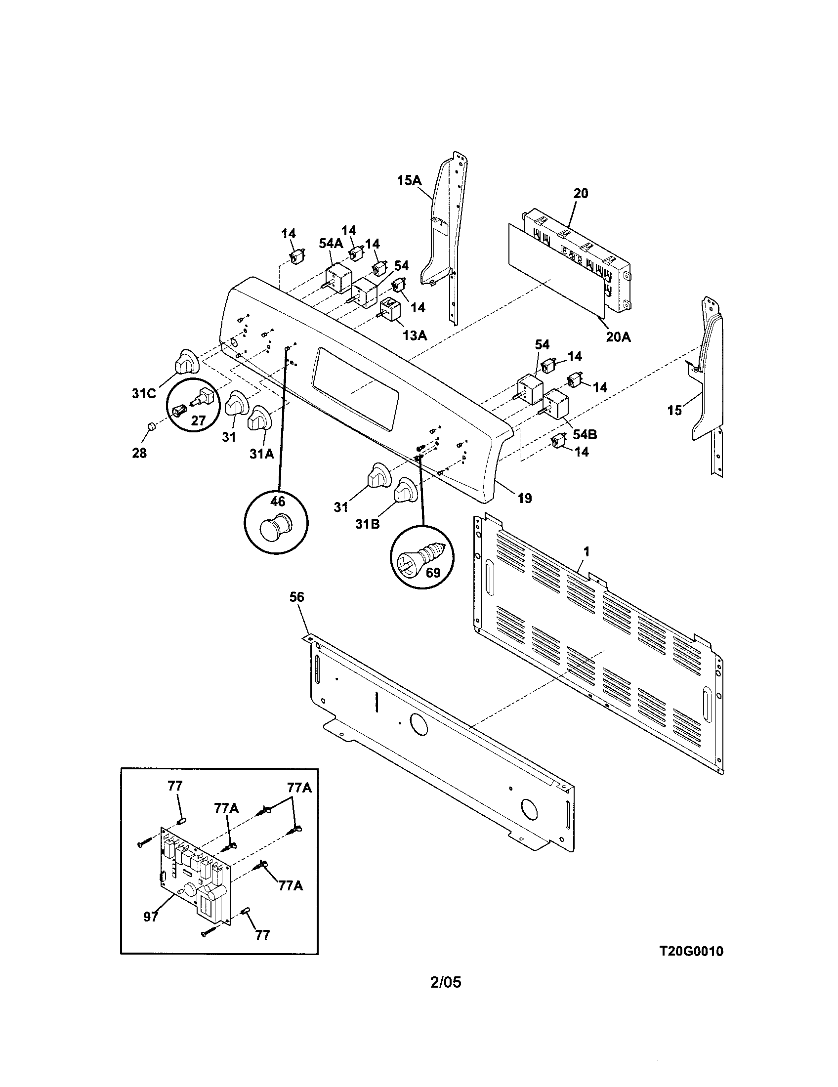 Kenmore 79096529400 backguard diagram
