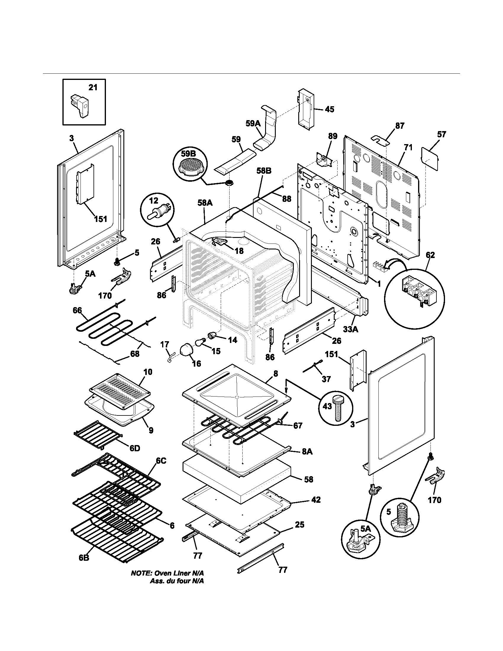 Kenmore 79096529400 body diagram