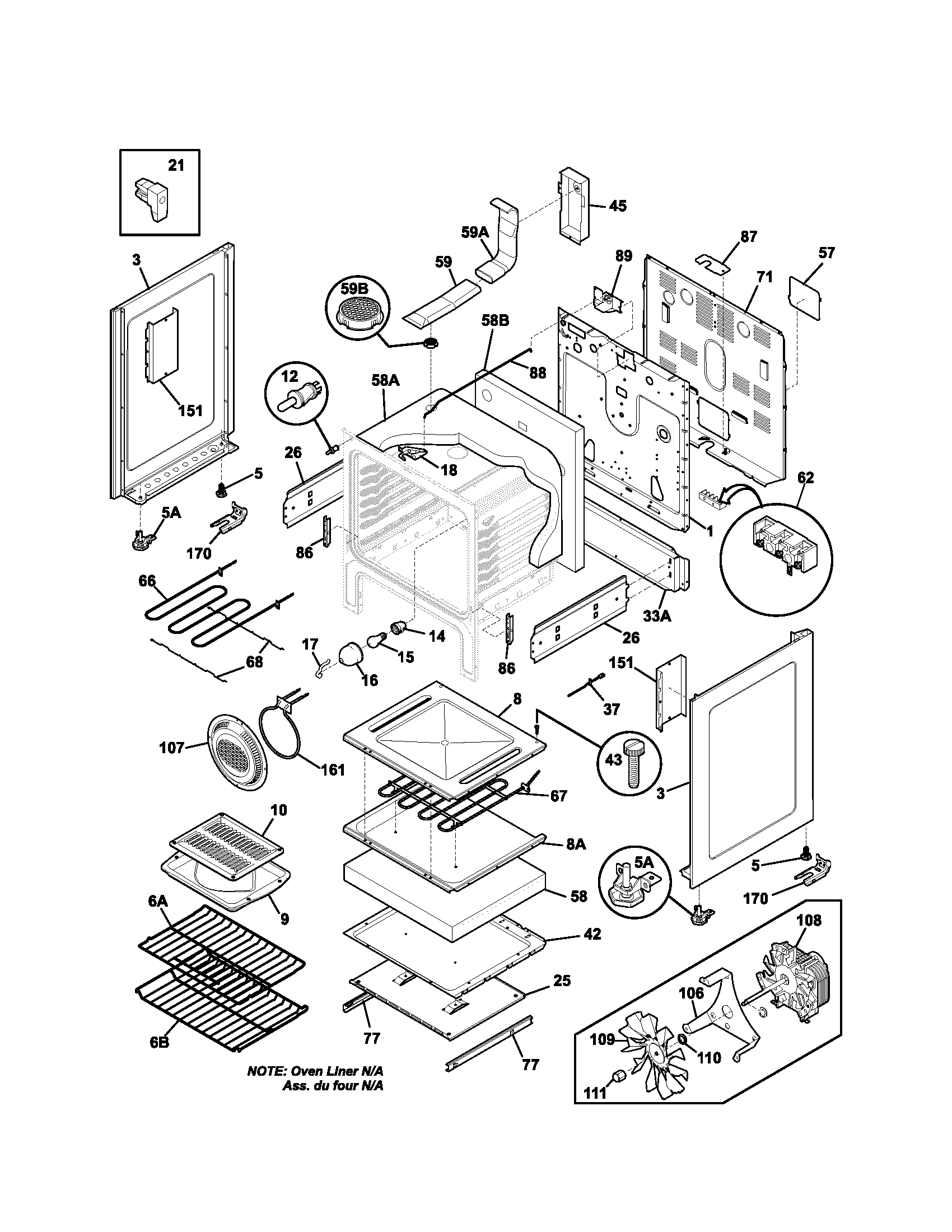 Kenmore 79096619400 body diagram