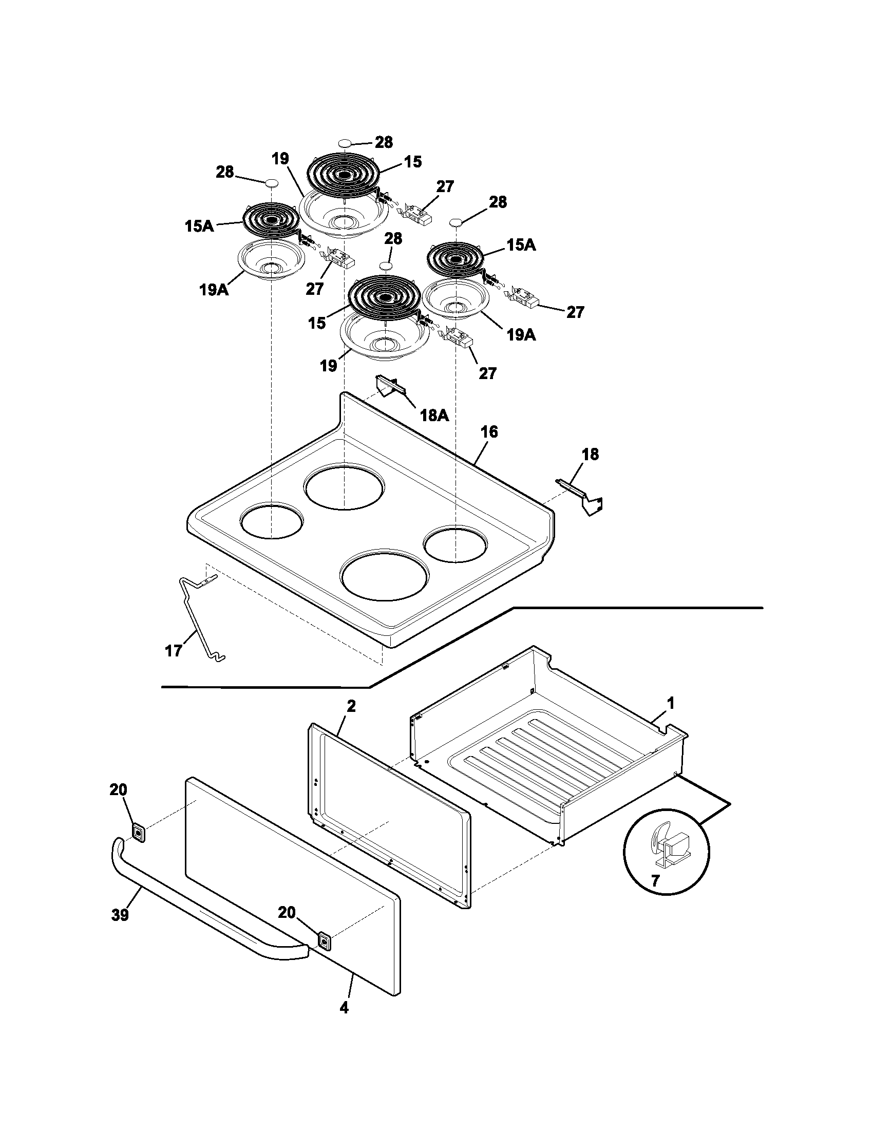 Kenmore 79091033400 top/drawer diagram