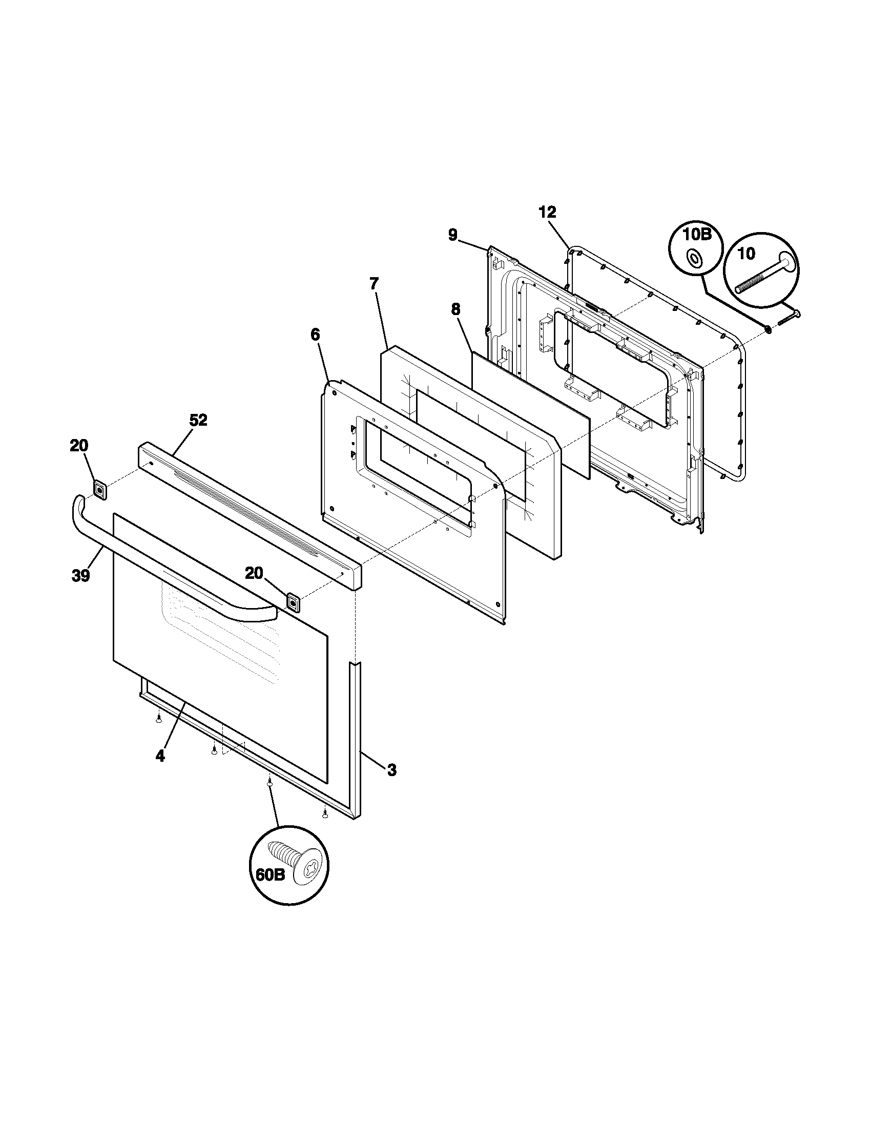 Kenmore 79071420400 door diagram