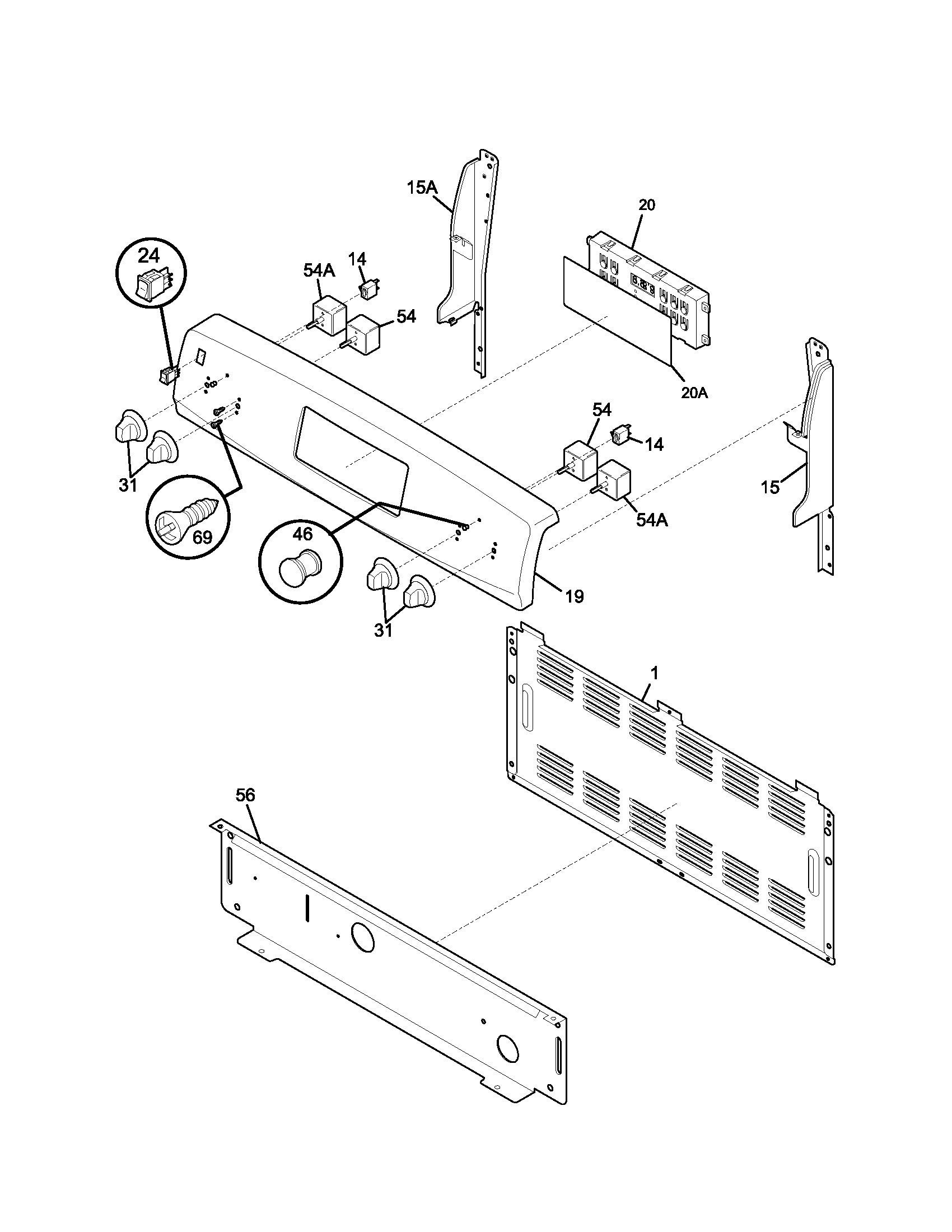 Kenmore 79096021400 backguard diagram