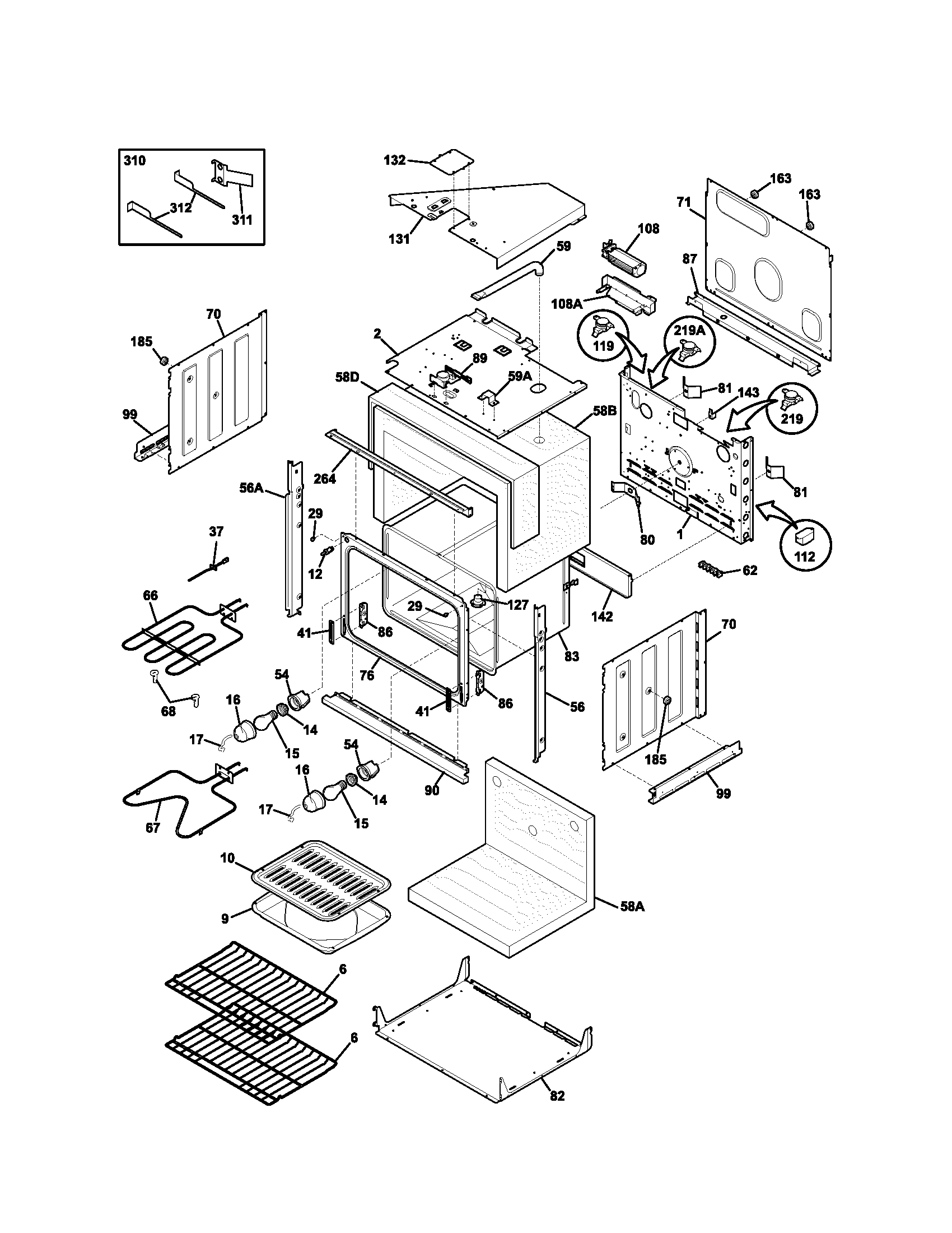 Kenmore 79047783400 body diagram
