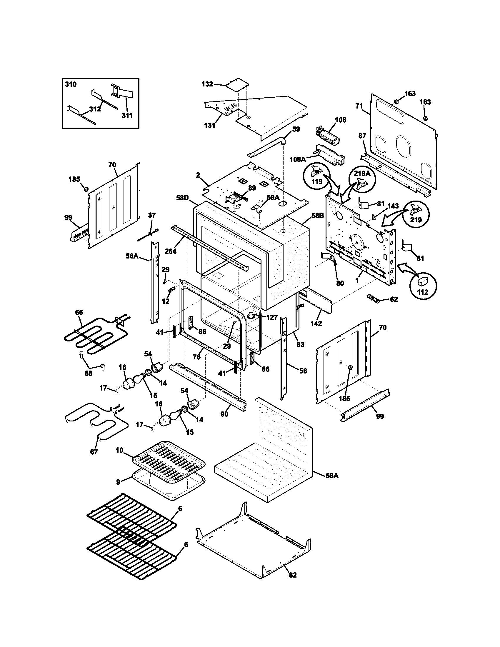 Kenmore 79047833400 body diagram