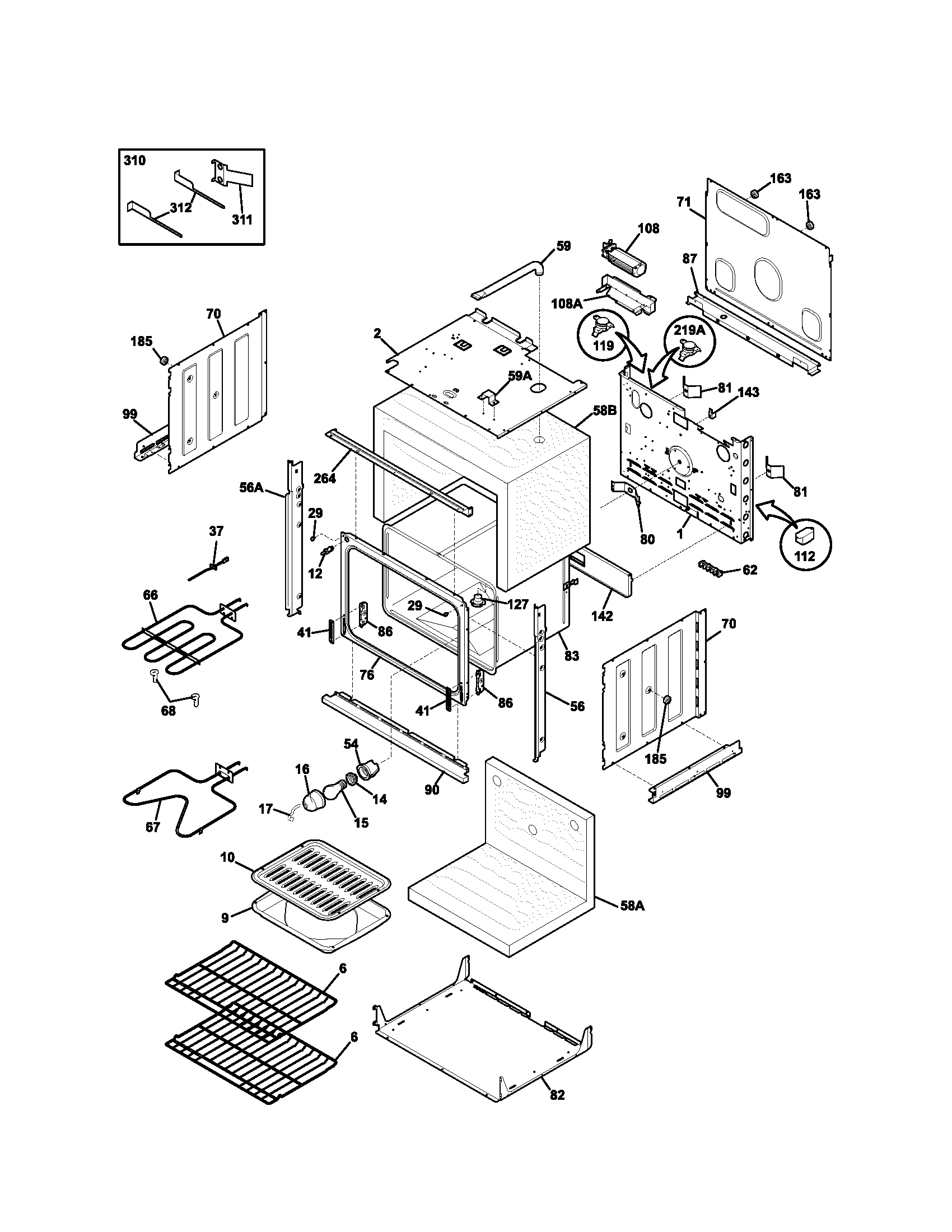 Kenmore 79047172400 body diagram