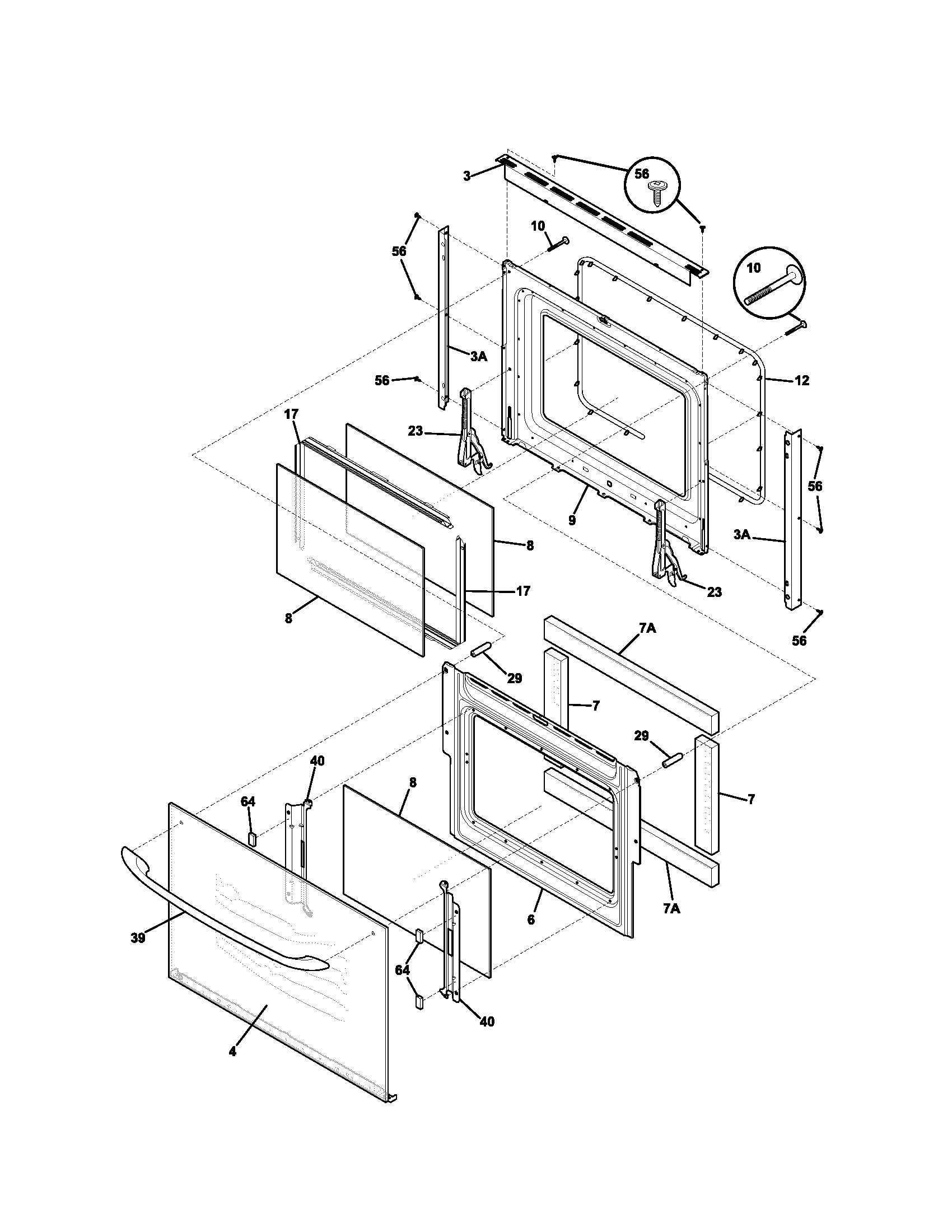 Kenmore 79047764400 doors diagram