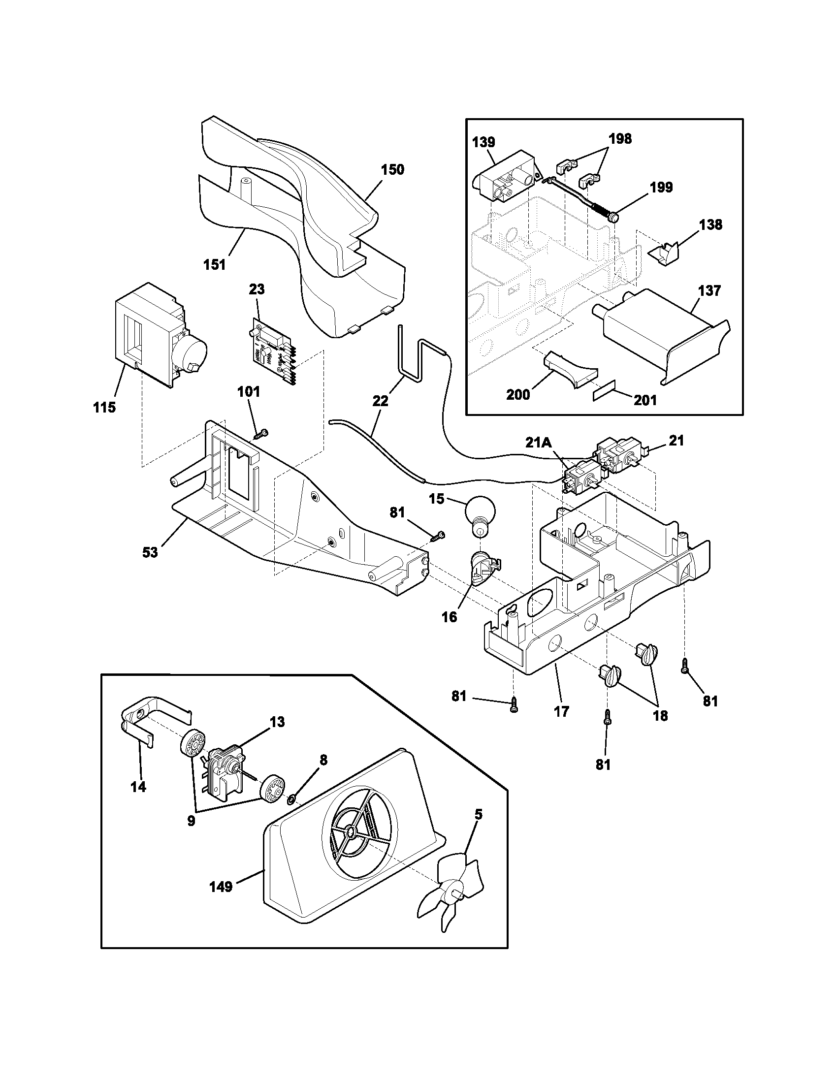 Frigidaire GLHS238ZDQ1 conreols diagram