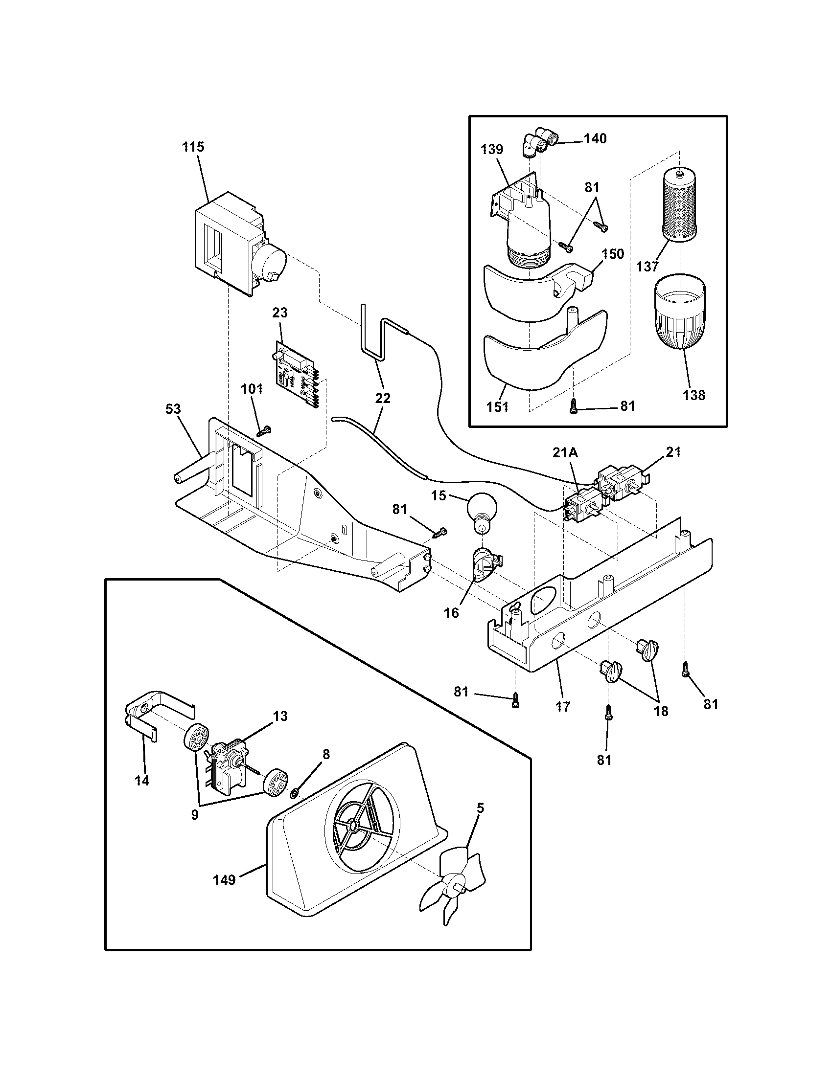 Frigidaire FRS26LH5DW2 controls diagram