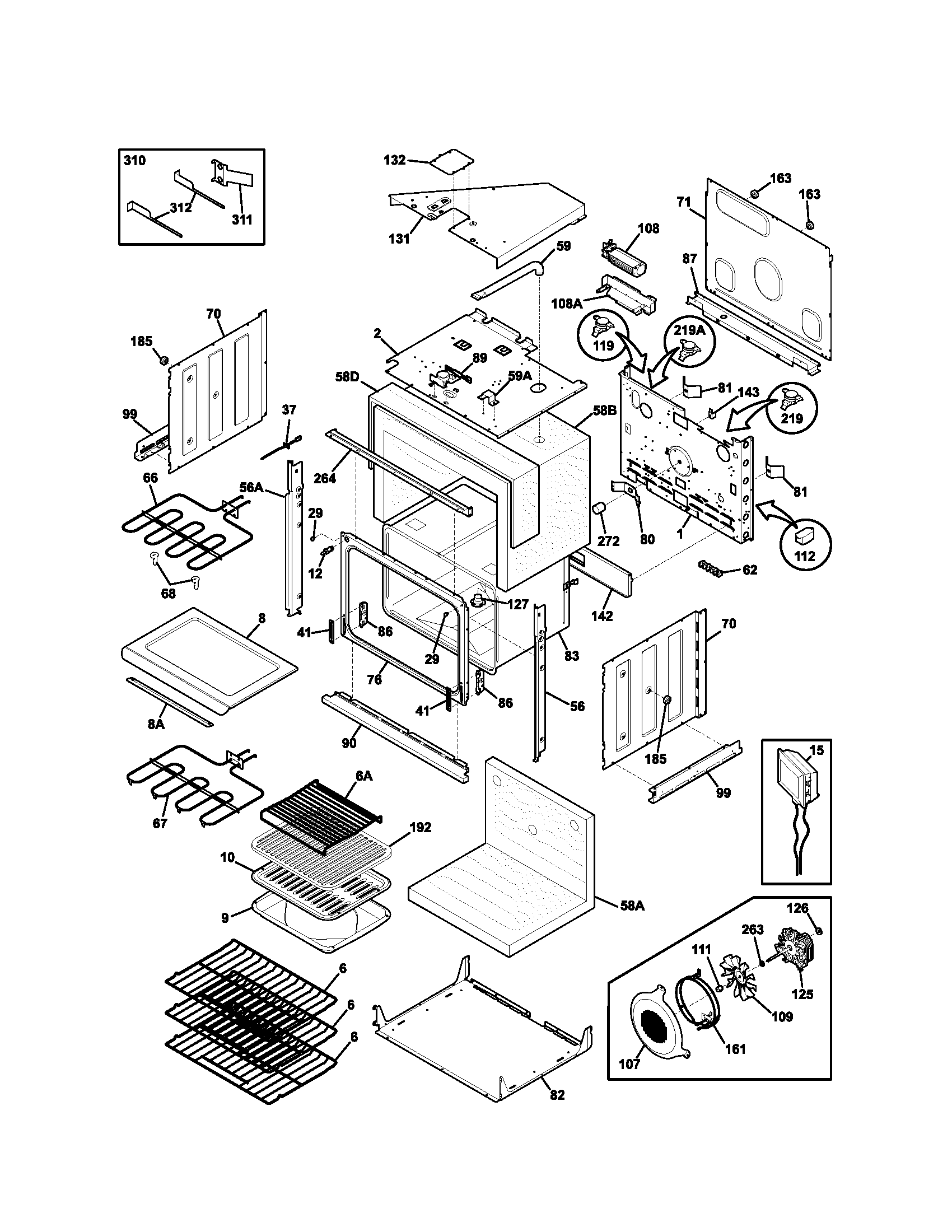 Kenmore Elite 79049072400 body diagram