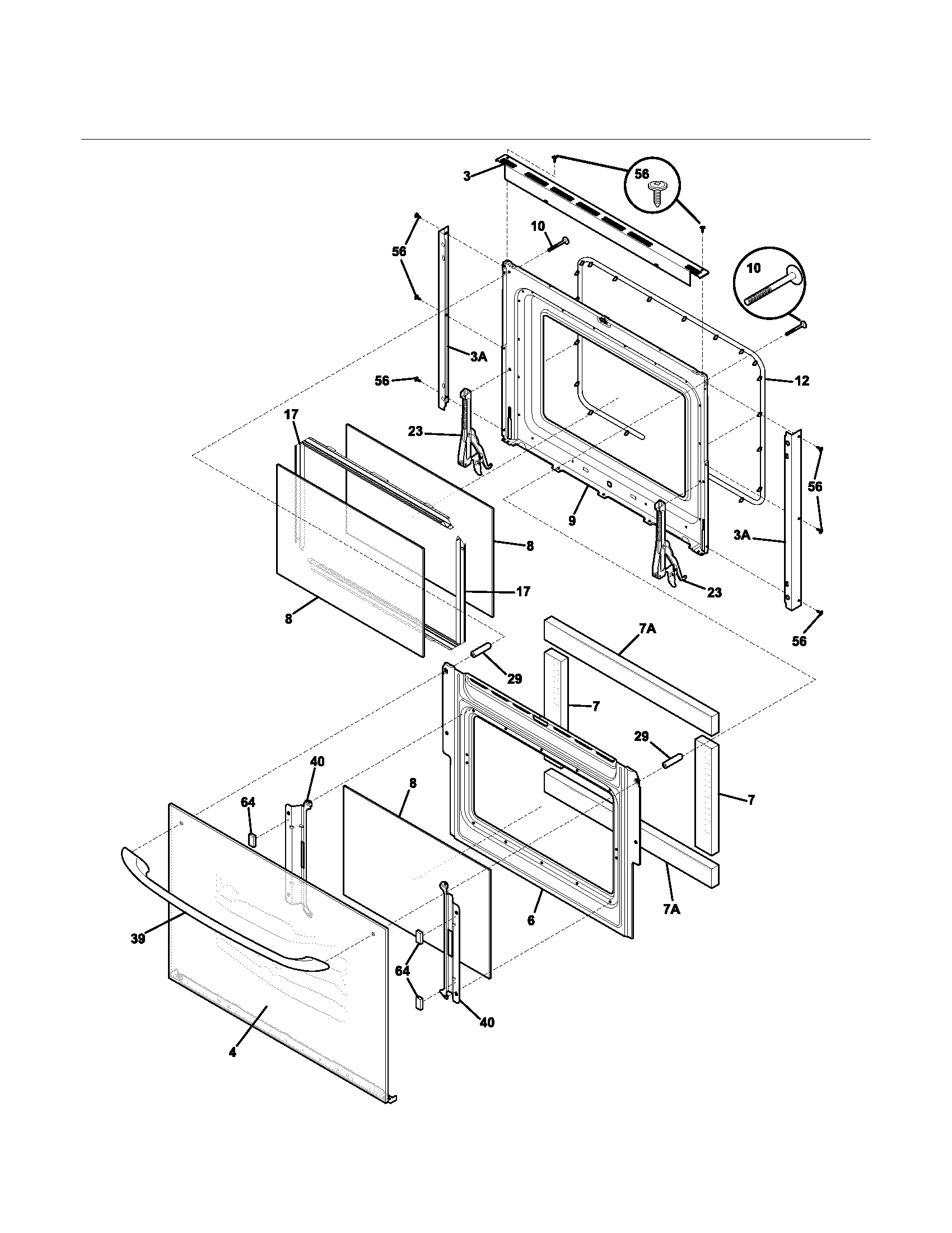 Kenmore Elite 79049062400 doors diagram