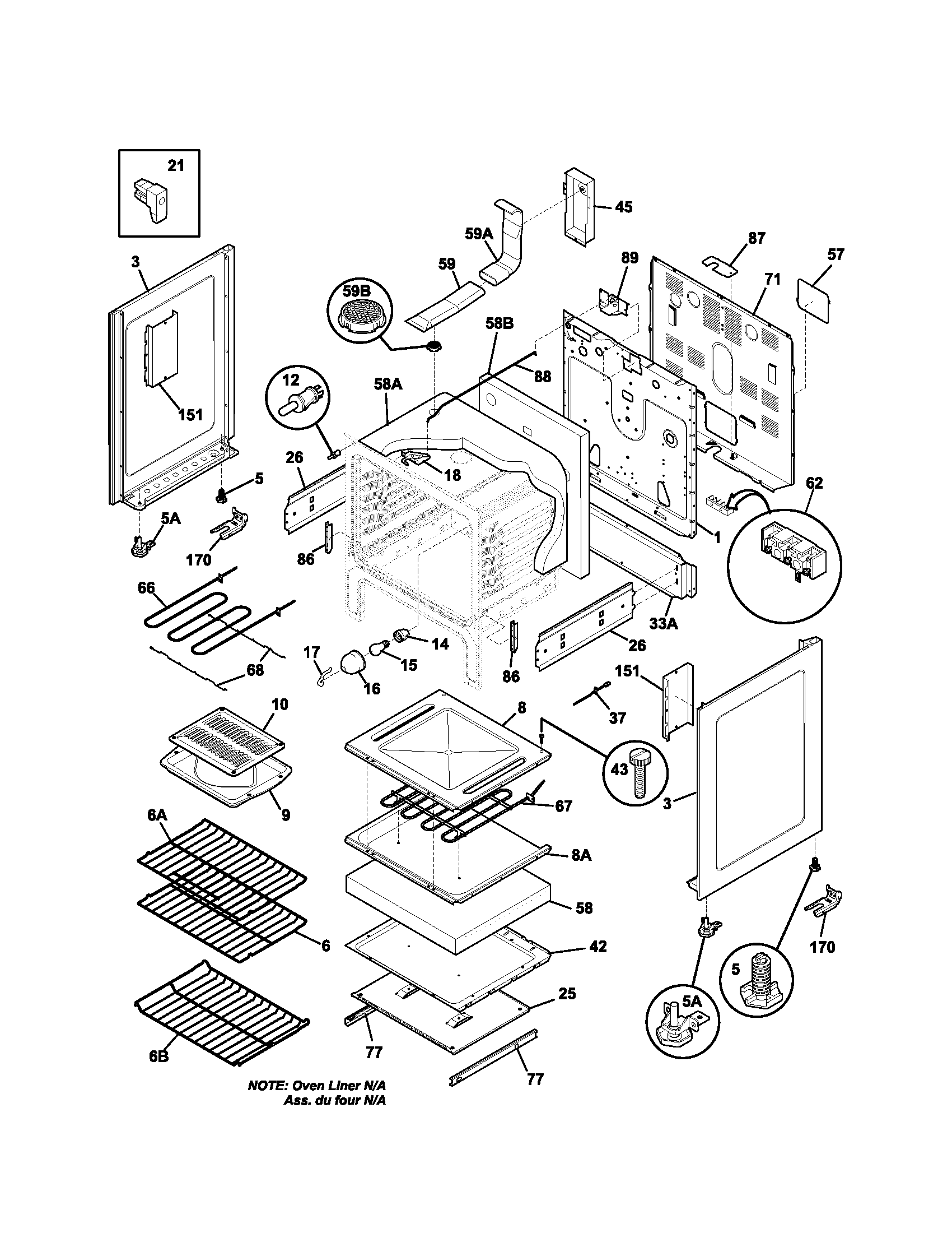 Kenmore 79096424400 body diagram