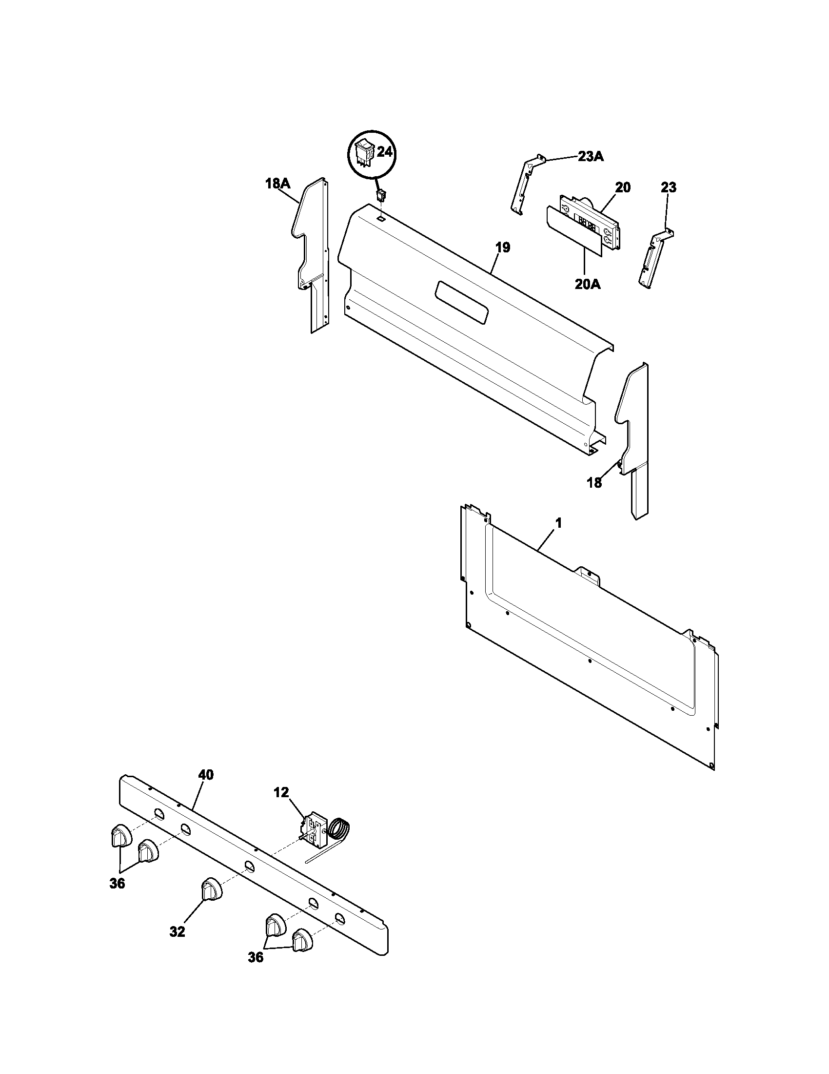 Kenmore 79071053400 backguard diagram