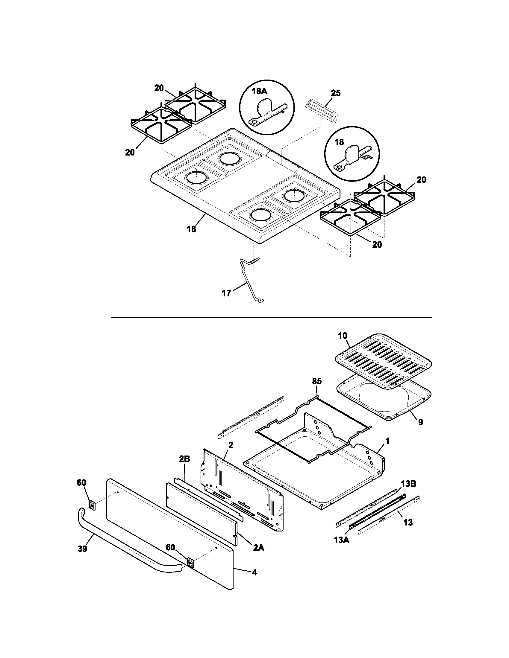 Kenmore 79071053400 top/drawer diagram