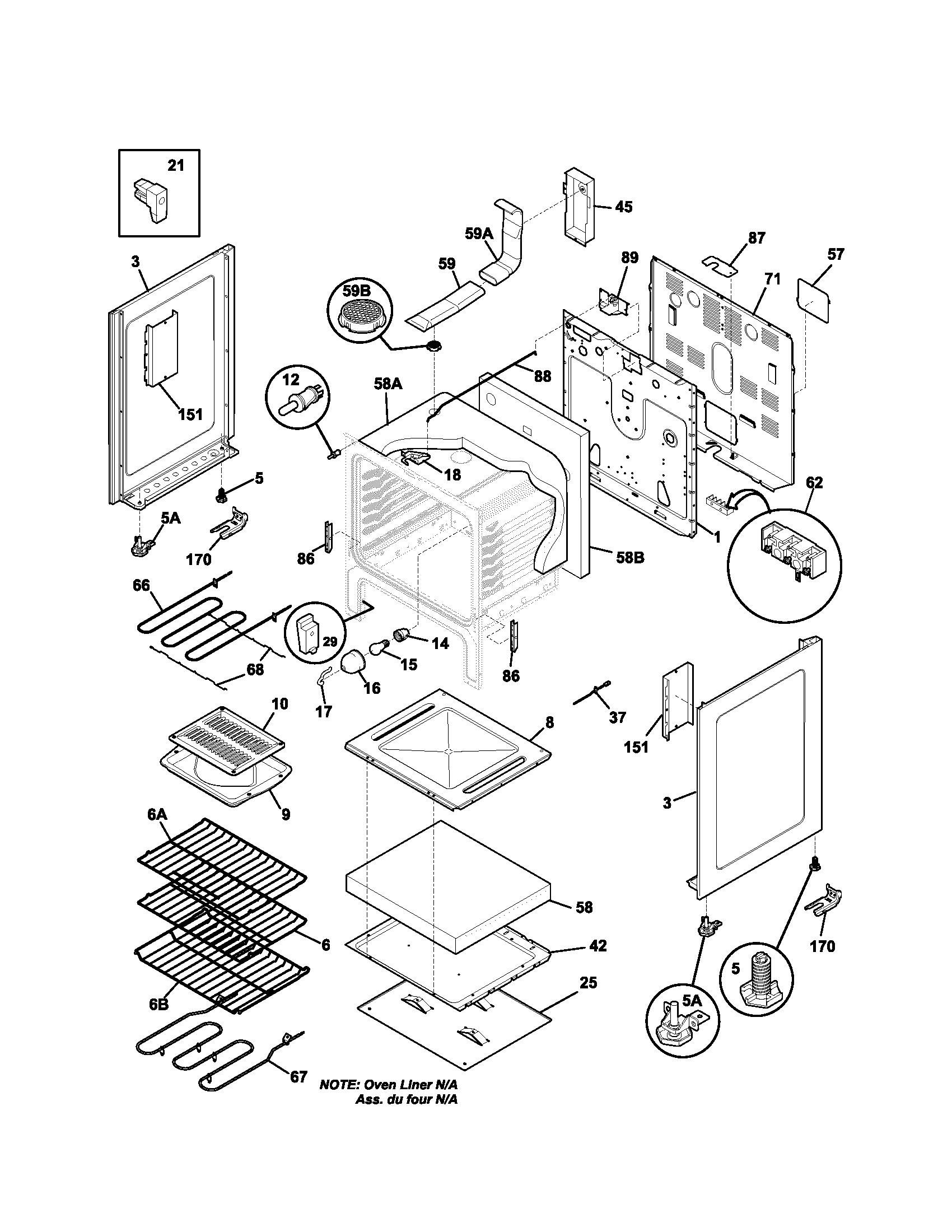 Kenmore 79096229400 body diagram