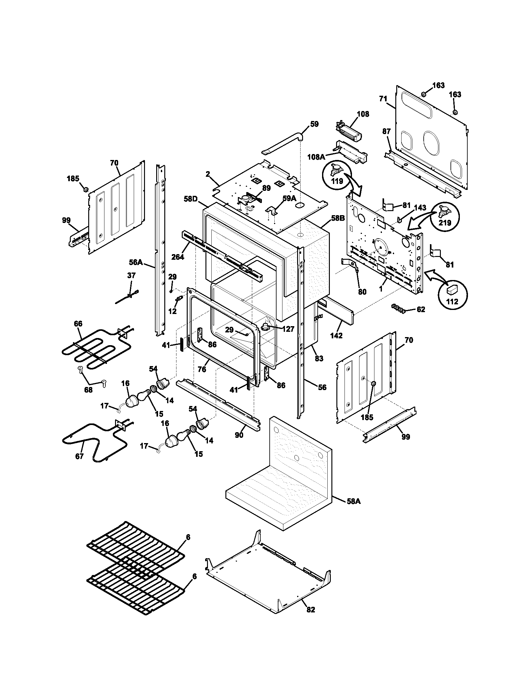 Kenmore 79047763400 lower body diagram