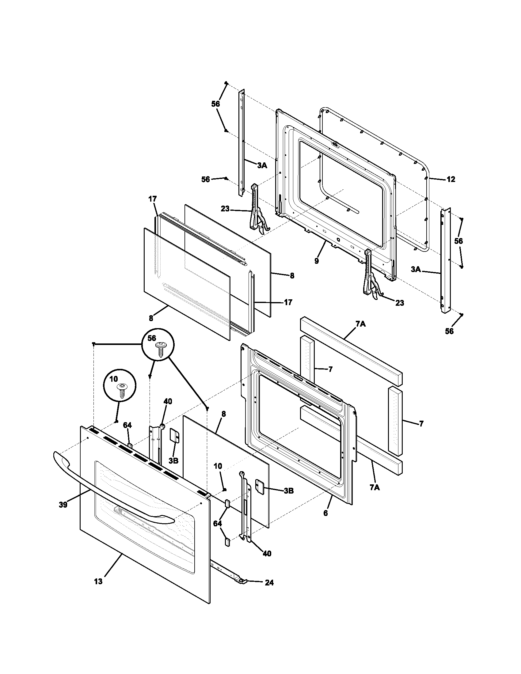 Kenmore 79047763400 doors diagram