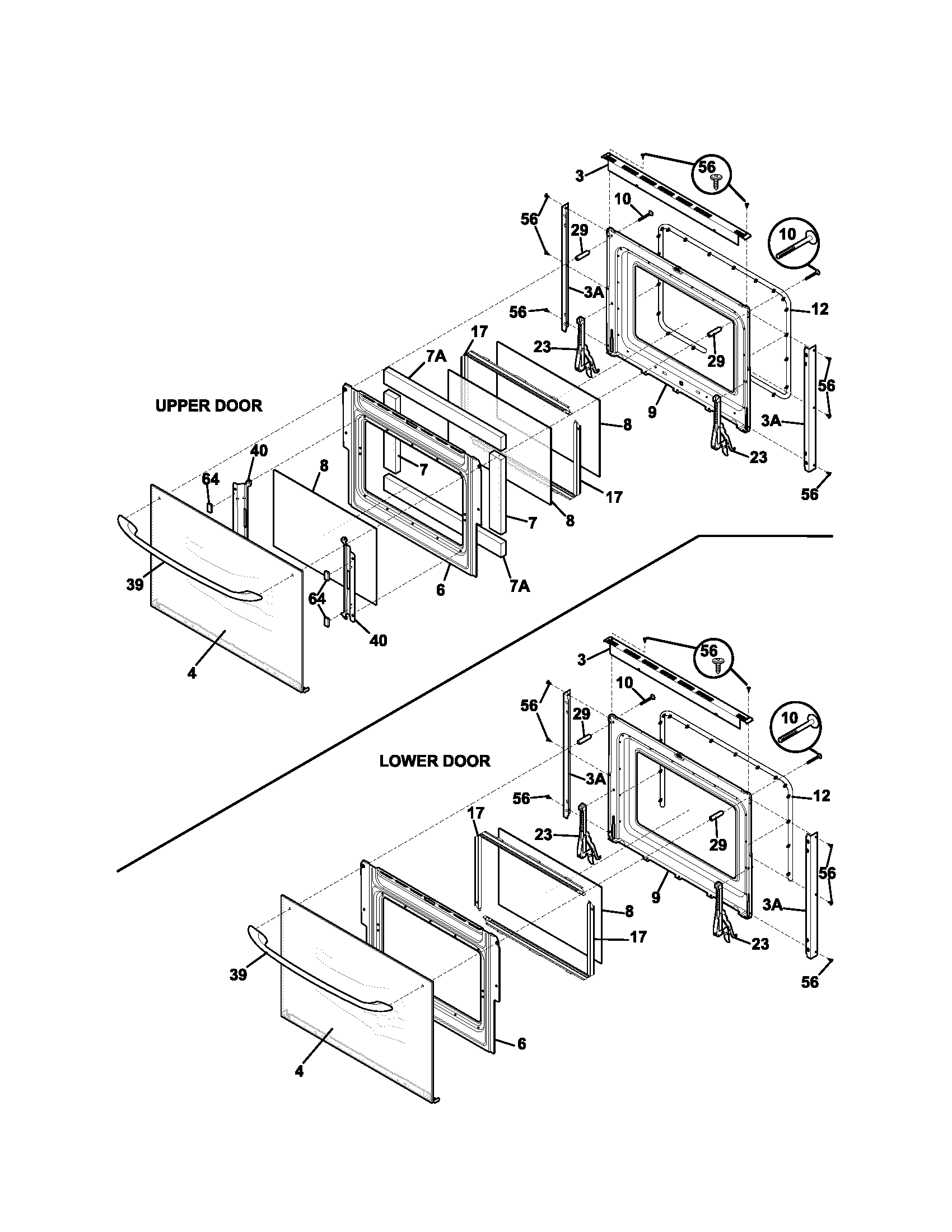 Kenmore 79047732400 doors diagram