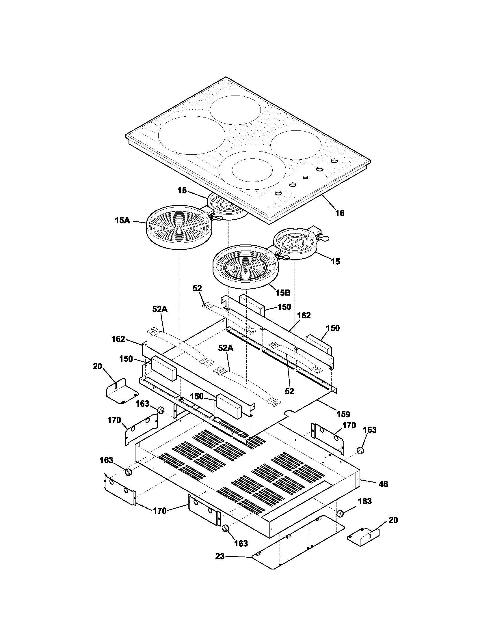 Kenmore 79042739400 maintop diagram