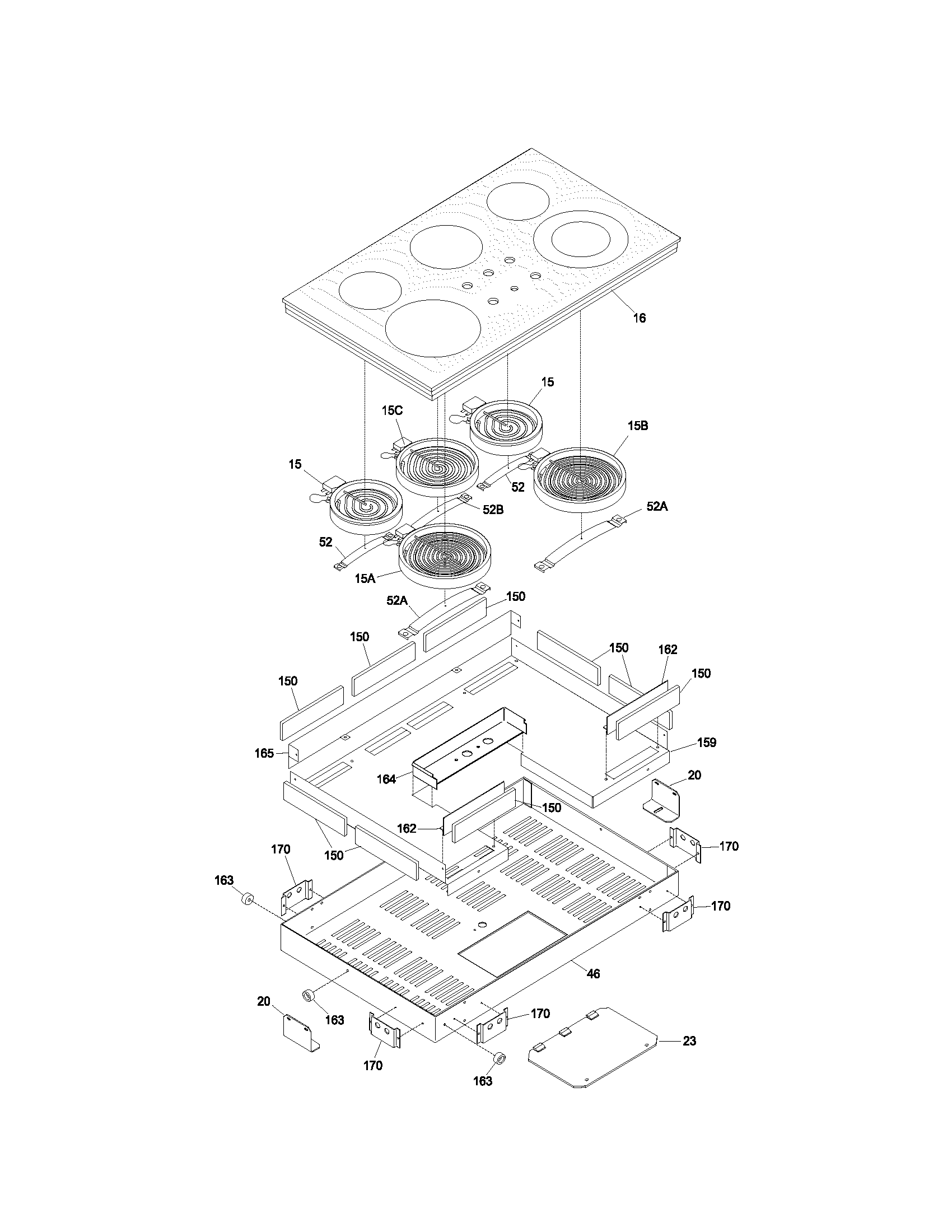 Kenmore 79042749400 maintop diagram