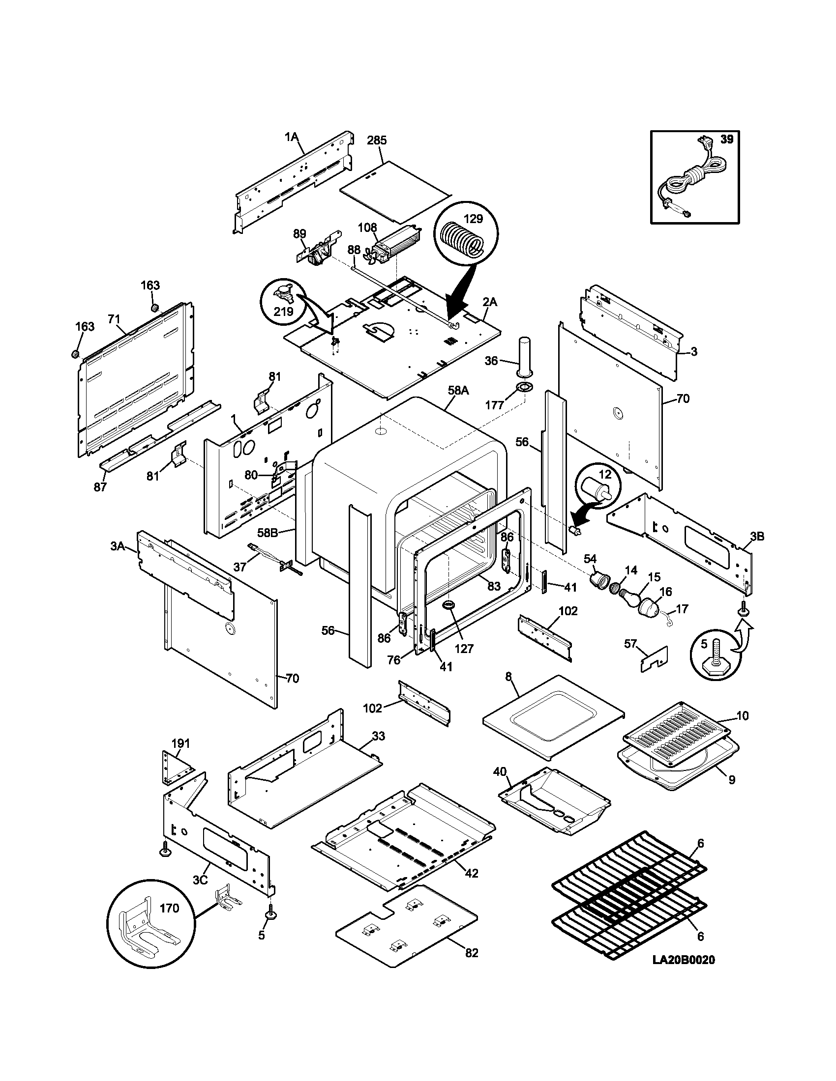 Kenmore 79036673400 body diagram
