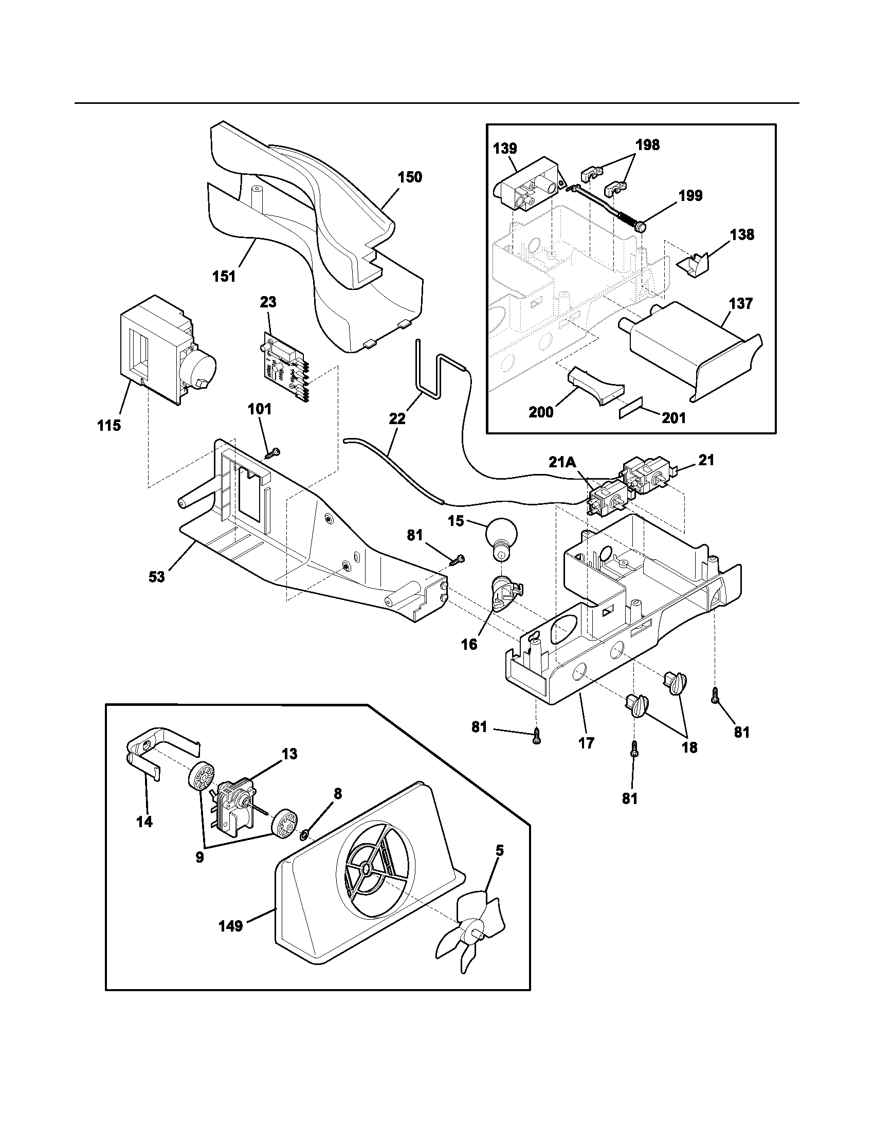 Frigidaire FRS26LF8CQ3 controls diagram