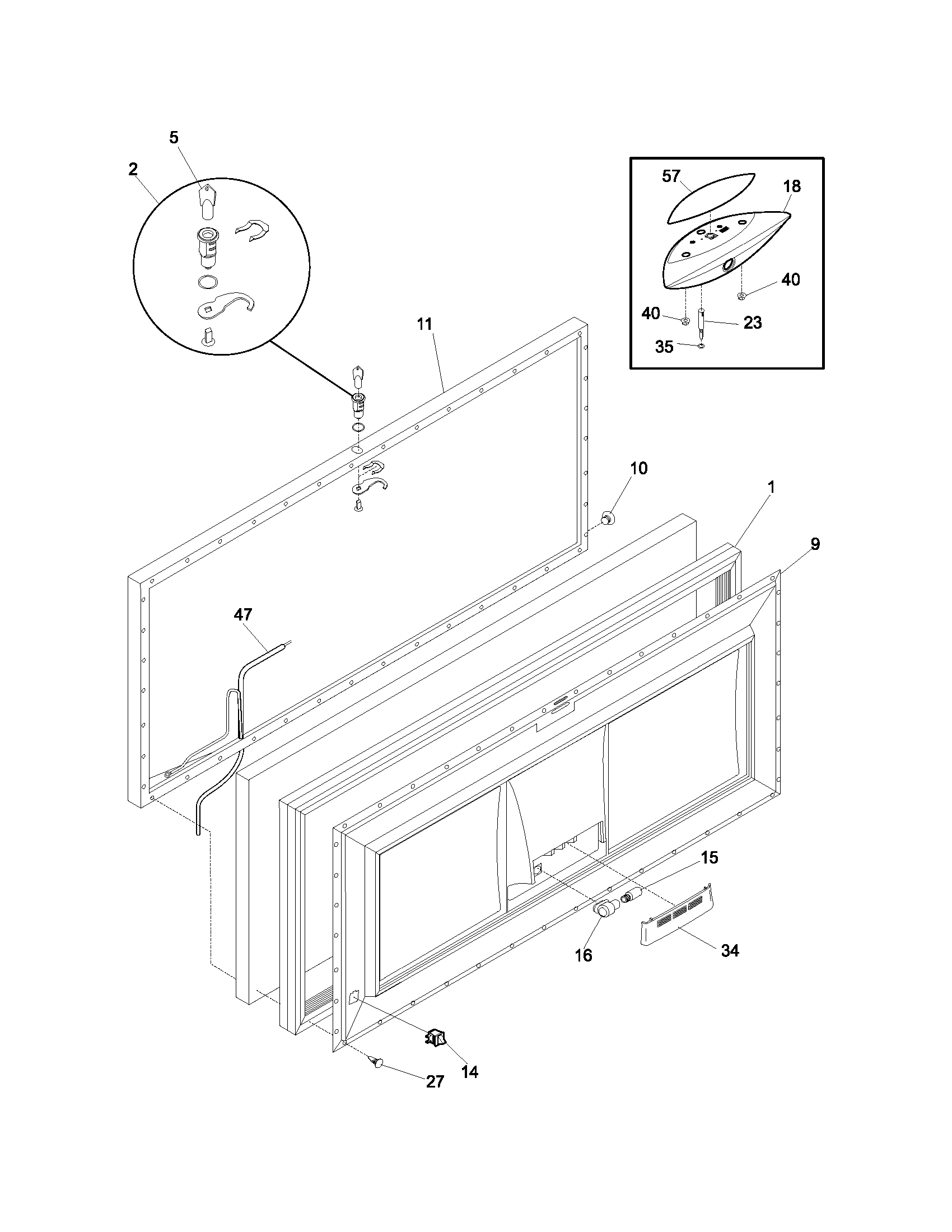 Frigidaire AFFC1466DW0 door diagram