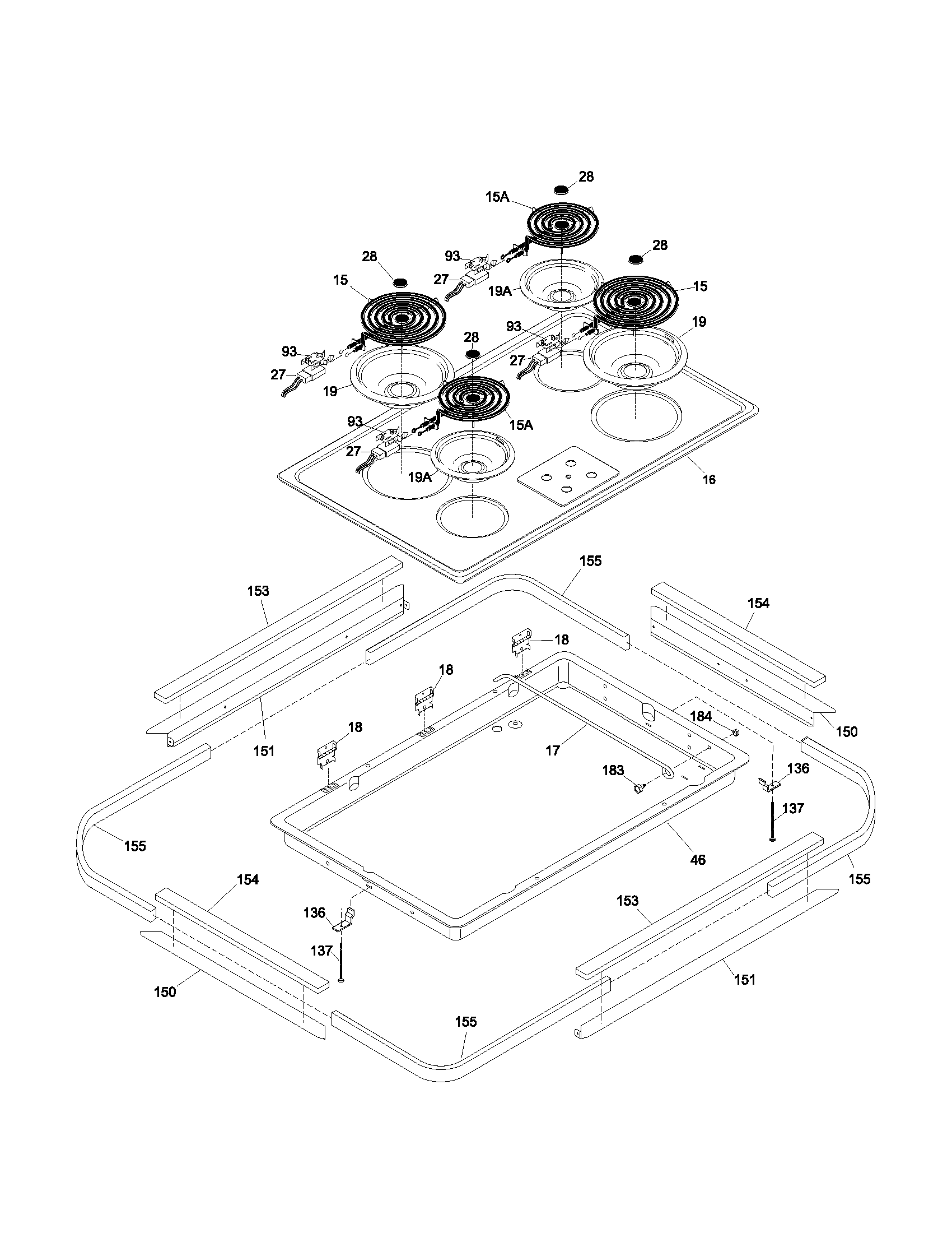 Kenmore 79043492401 maintop diagram