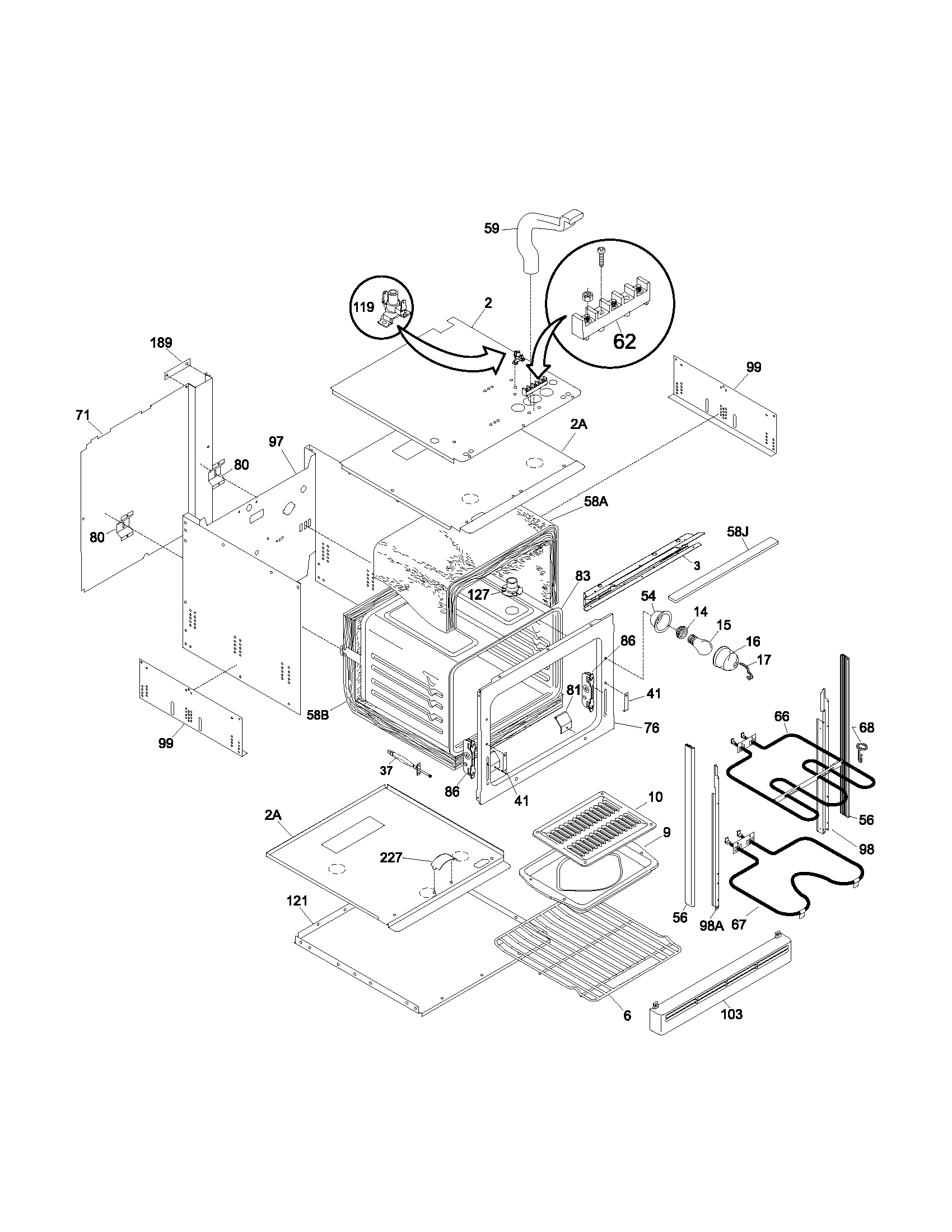 Kenmore 79040192400 body diagram