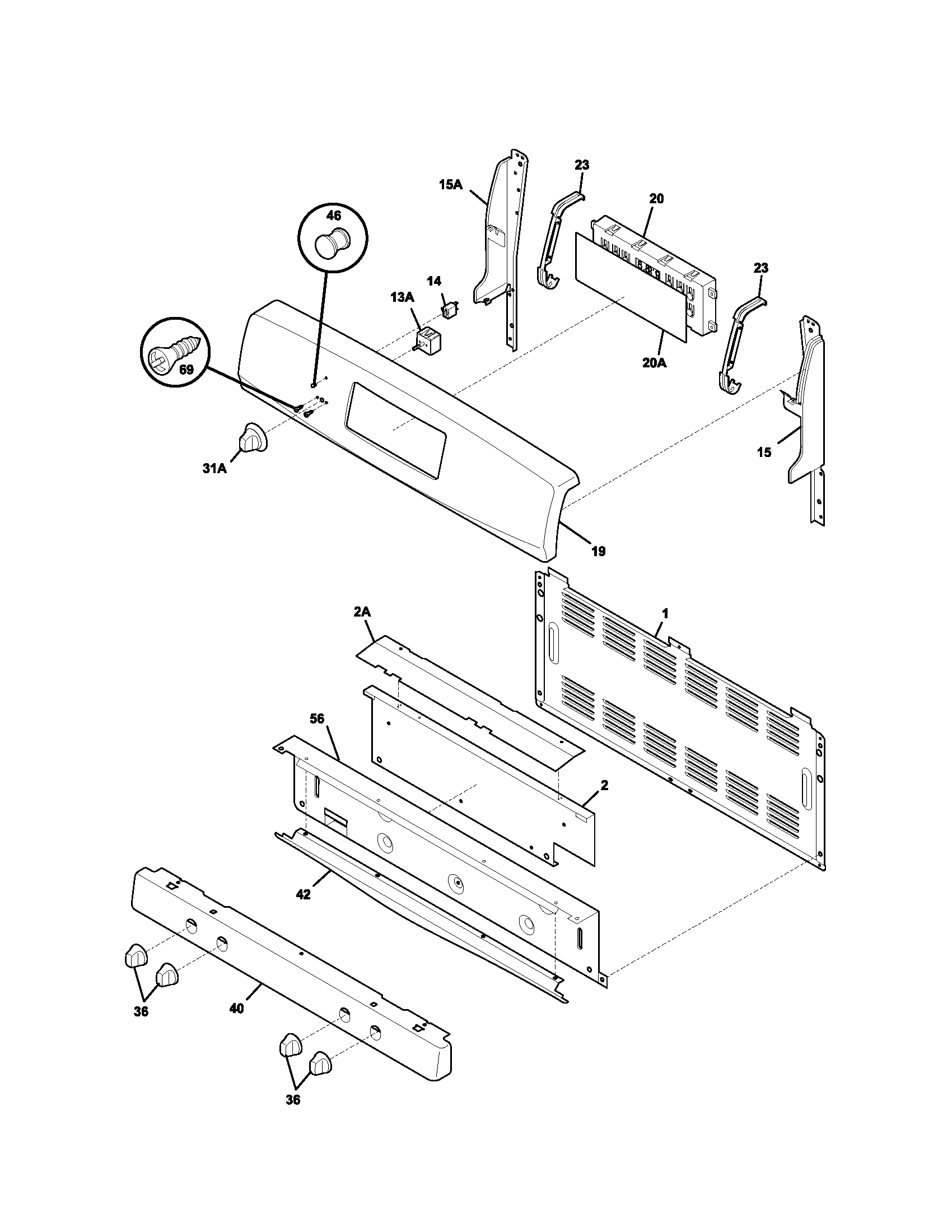 Kenmore 79078693400 backguard diagram
