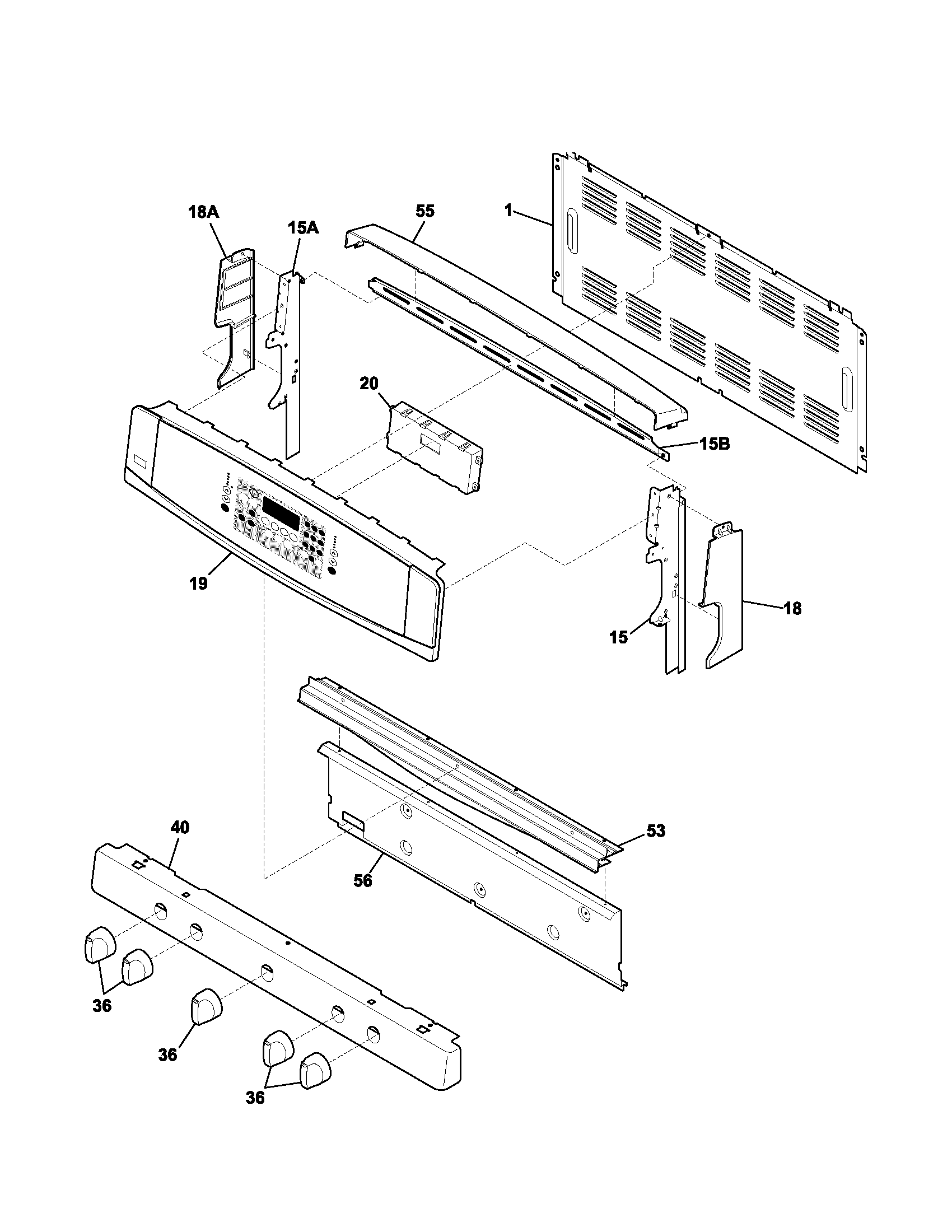 Kenmore Elite 79079363400 backguard diagram
