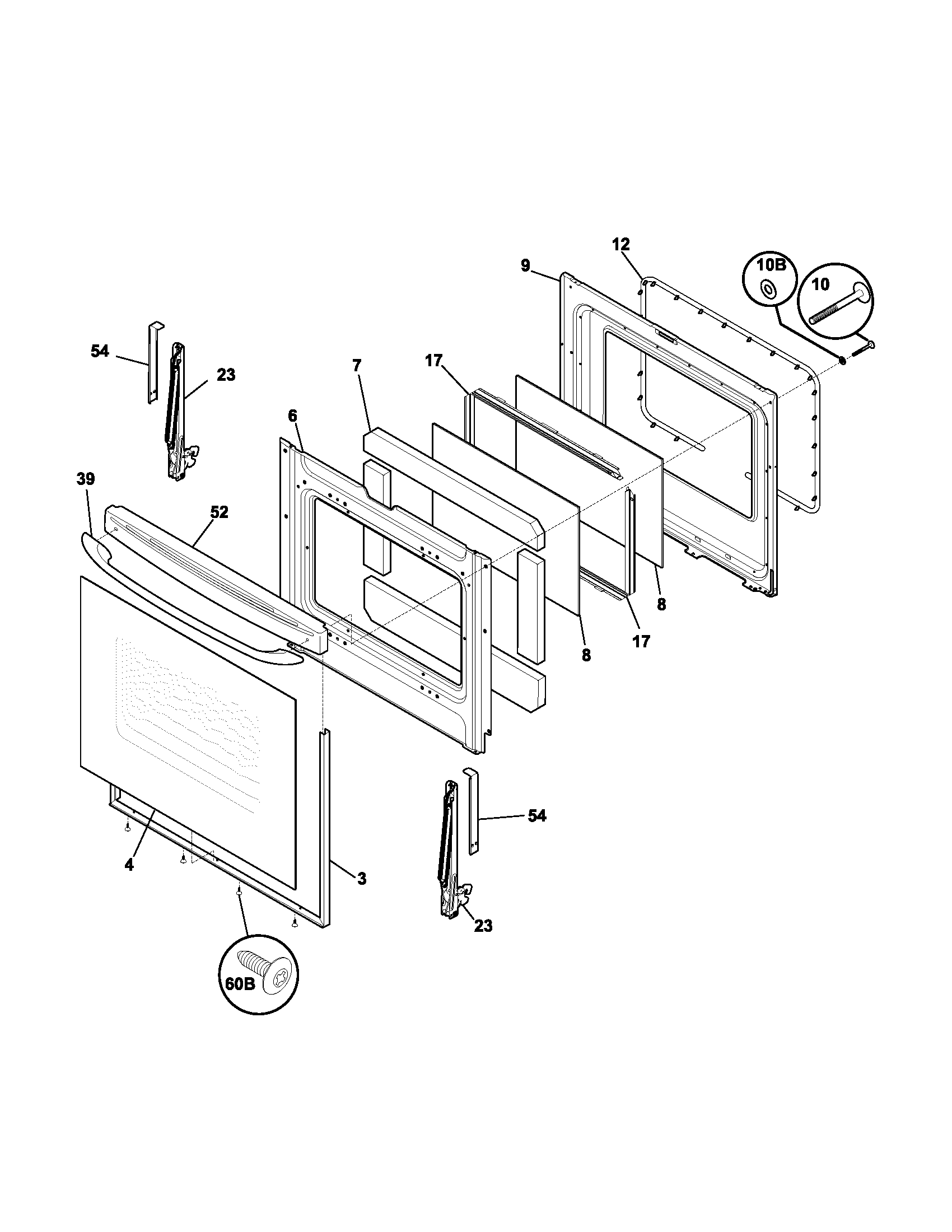 Kenmore 79078782400 door diagram