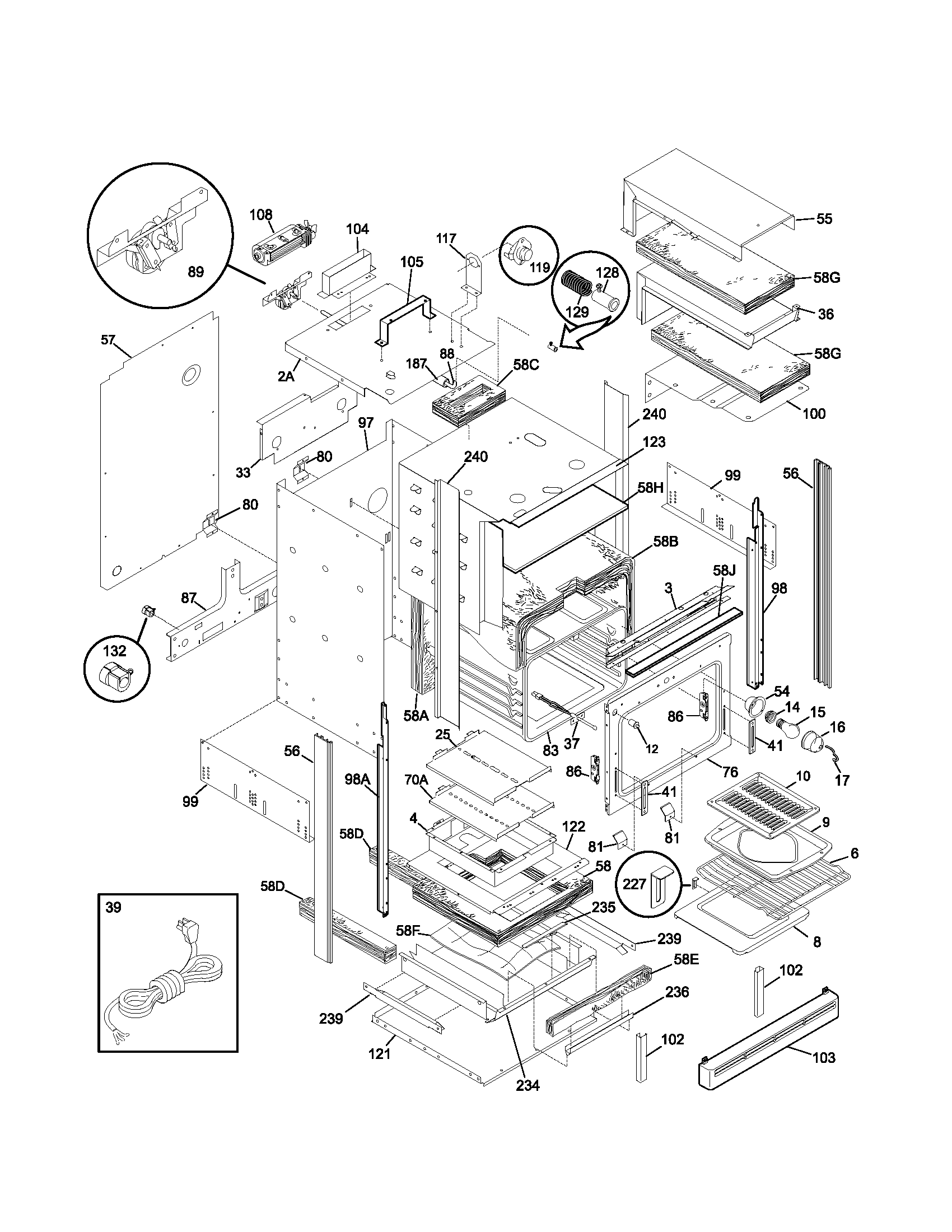 Kenmore 79030479400 body diagram