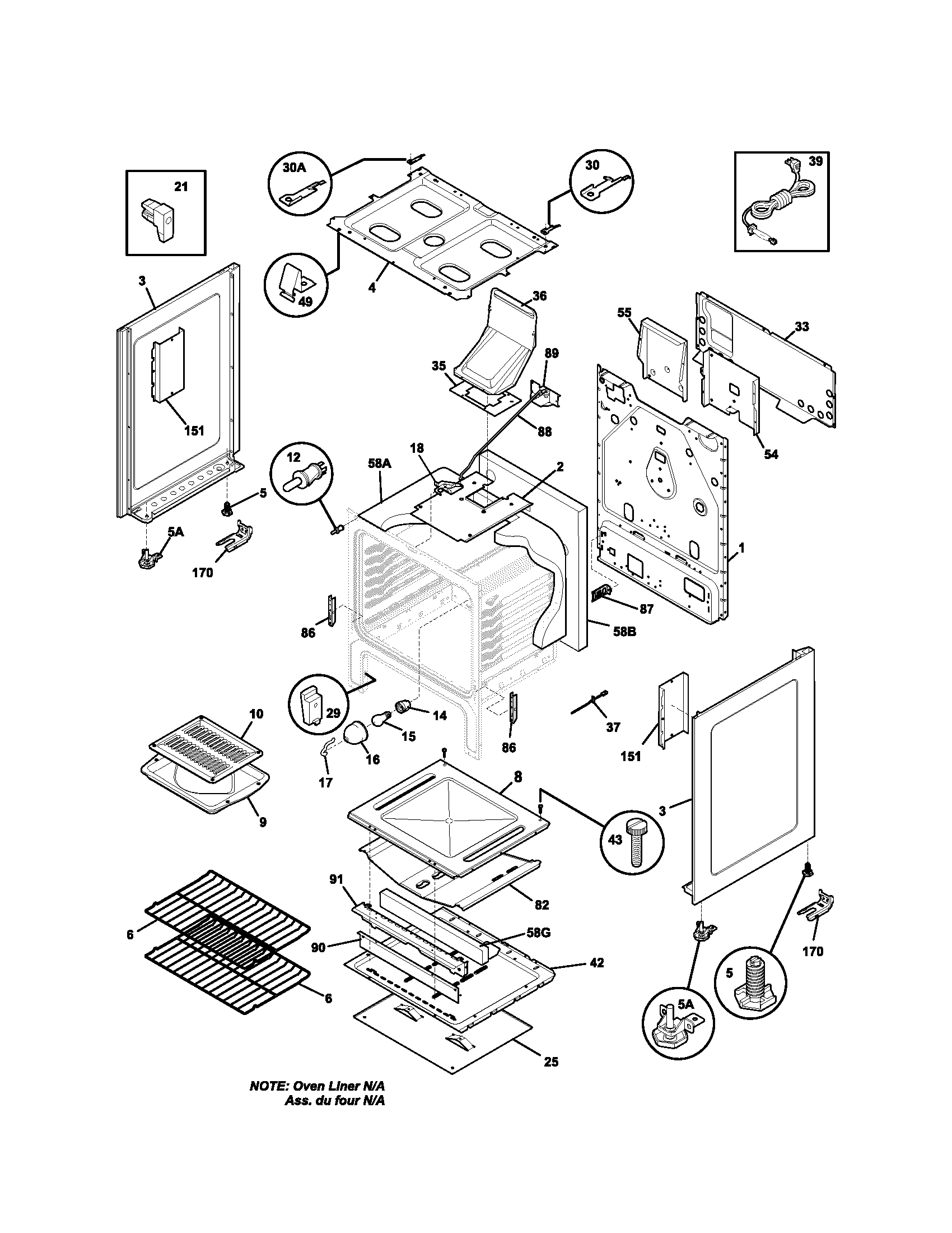 Kenmore 79078573400 body diagram