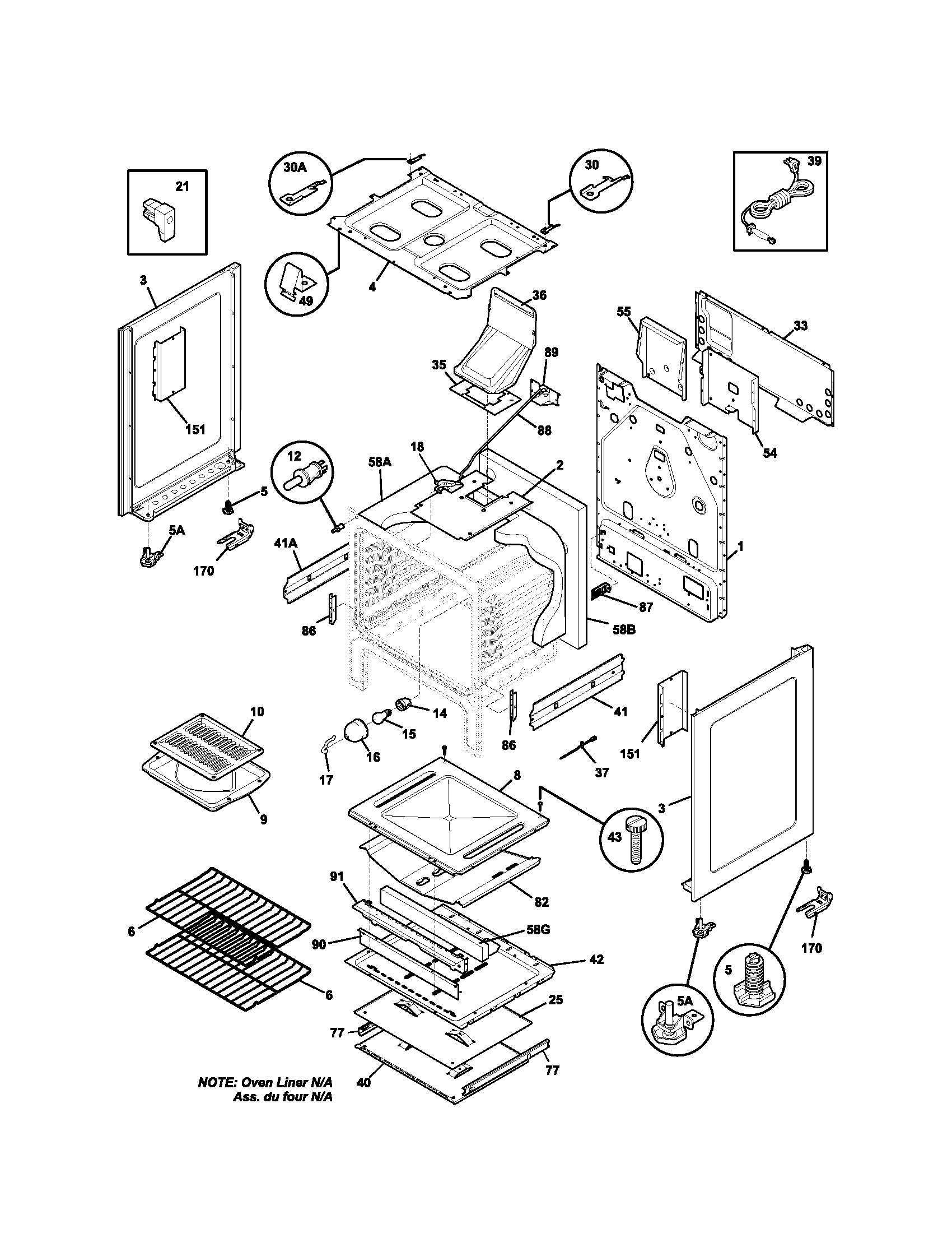 Kenmore 79078699400 body diagram