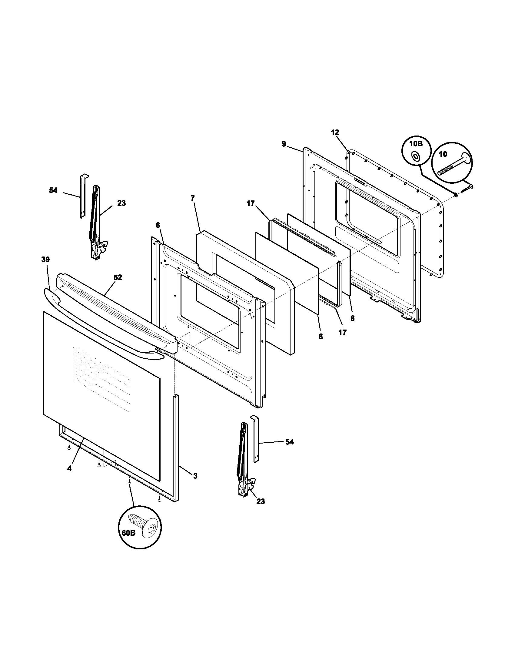 Kenmore 79078699400 door diagram