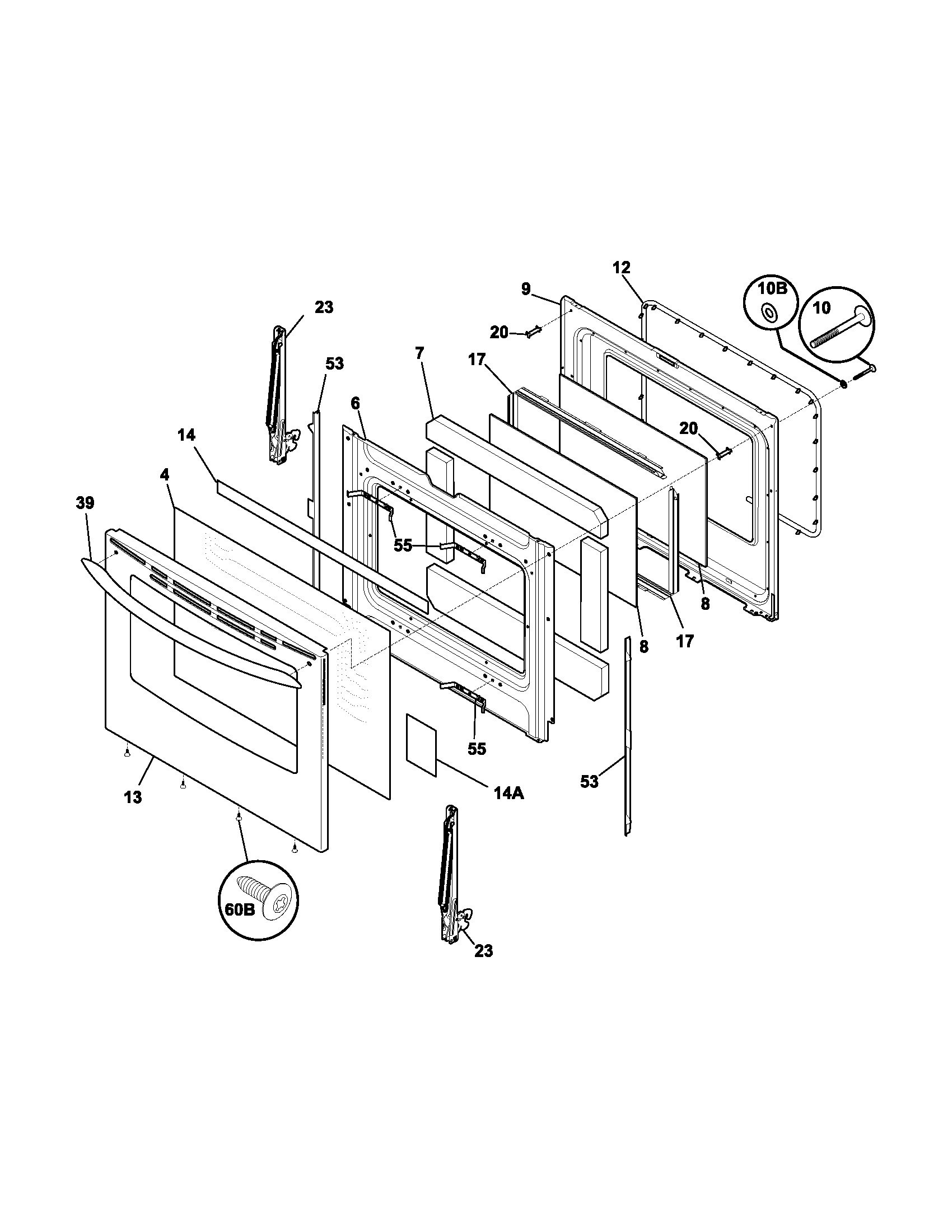 Kenmore Elite 79079373400 door diagram