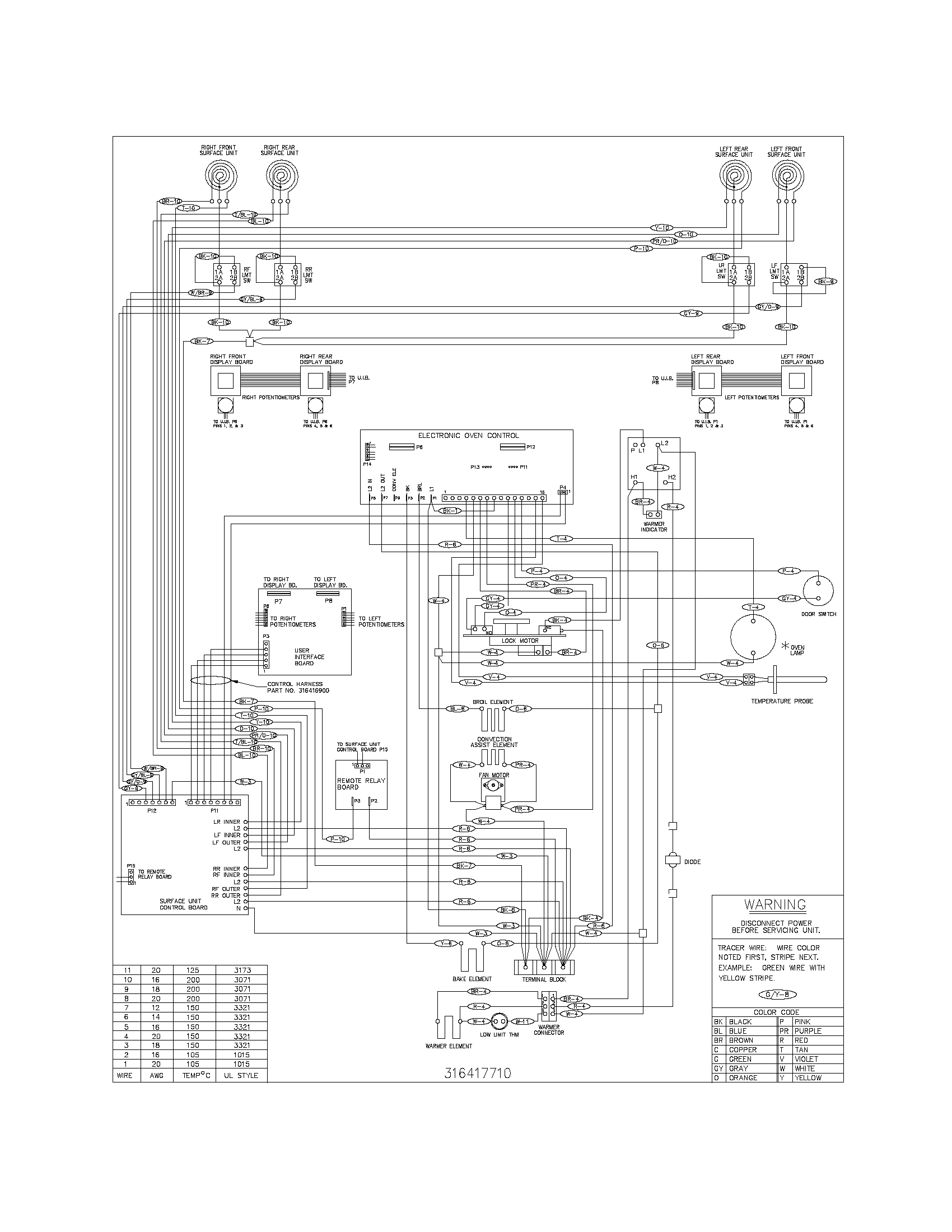 Frigidaire PLEF398DCA wiring diagram diagram