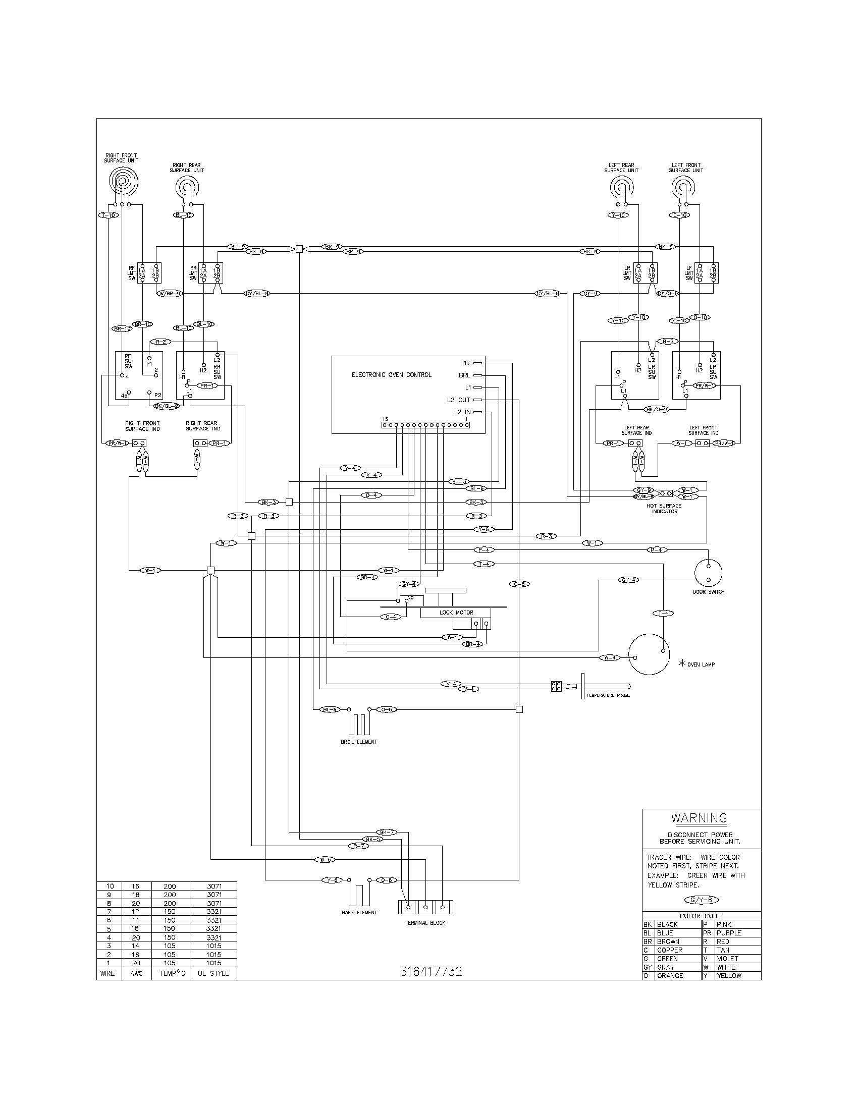 Frigidaire GLEF369DCA wiring diagram diagram