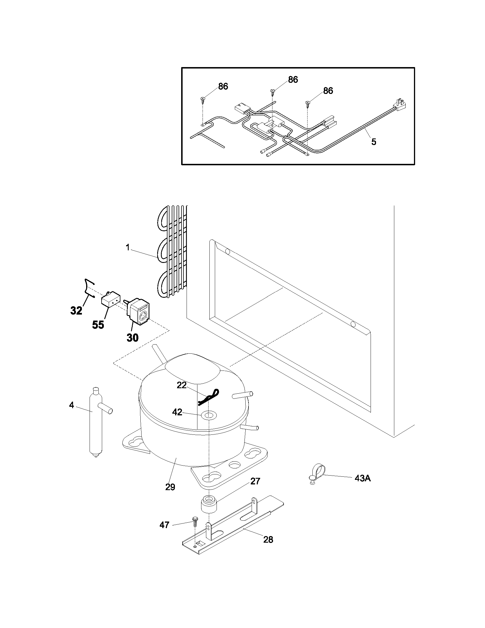Frigidaire FFC13C3AW3 system diagram