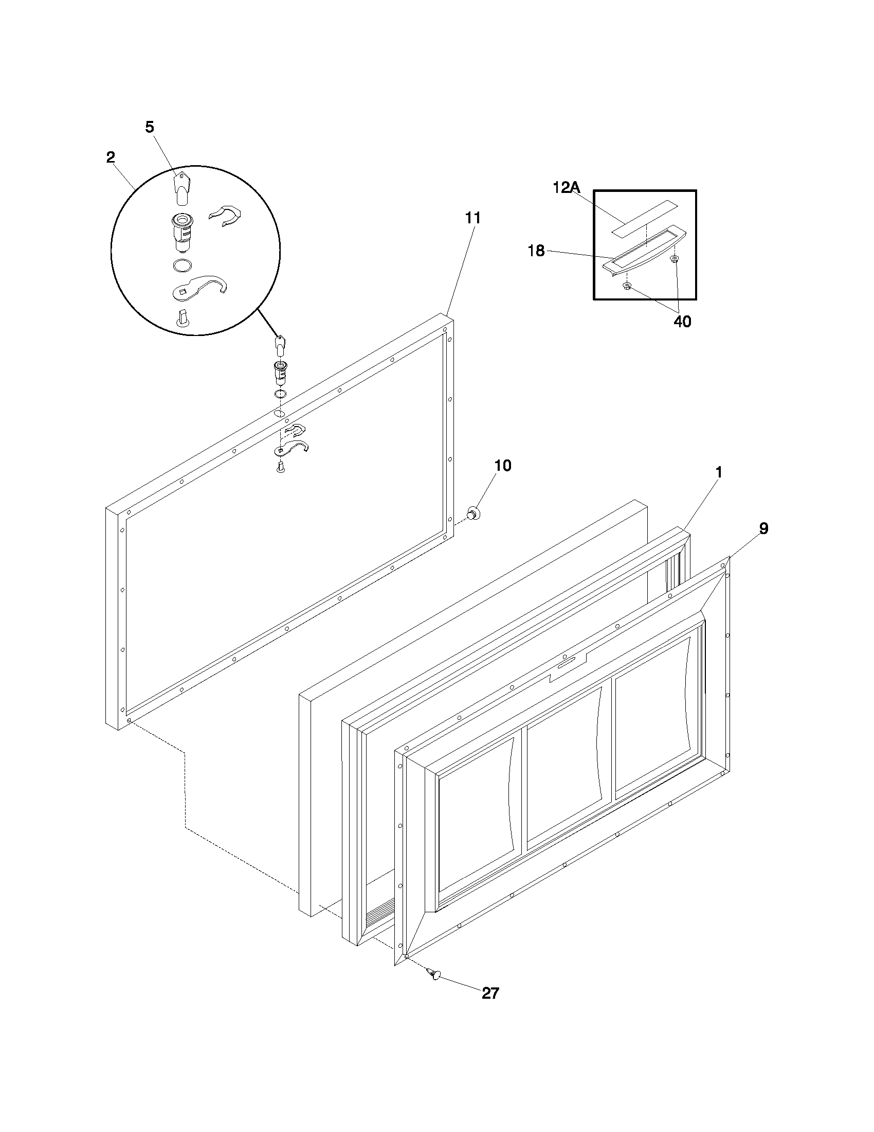 Frigidaire LFFC0924DW1 door diagram