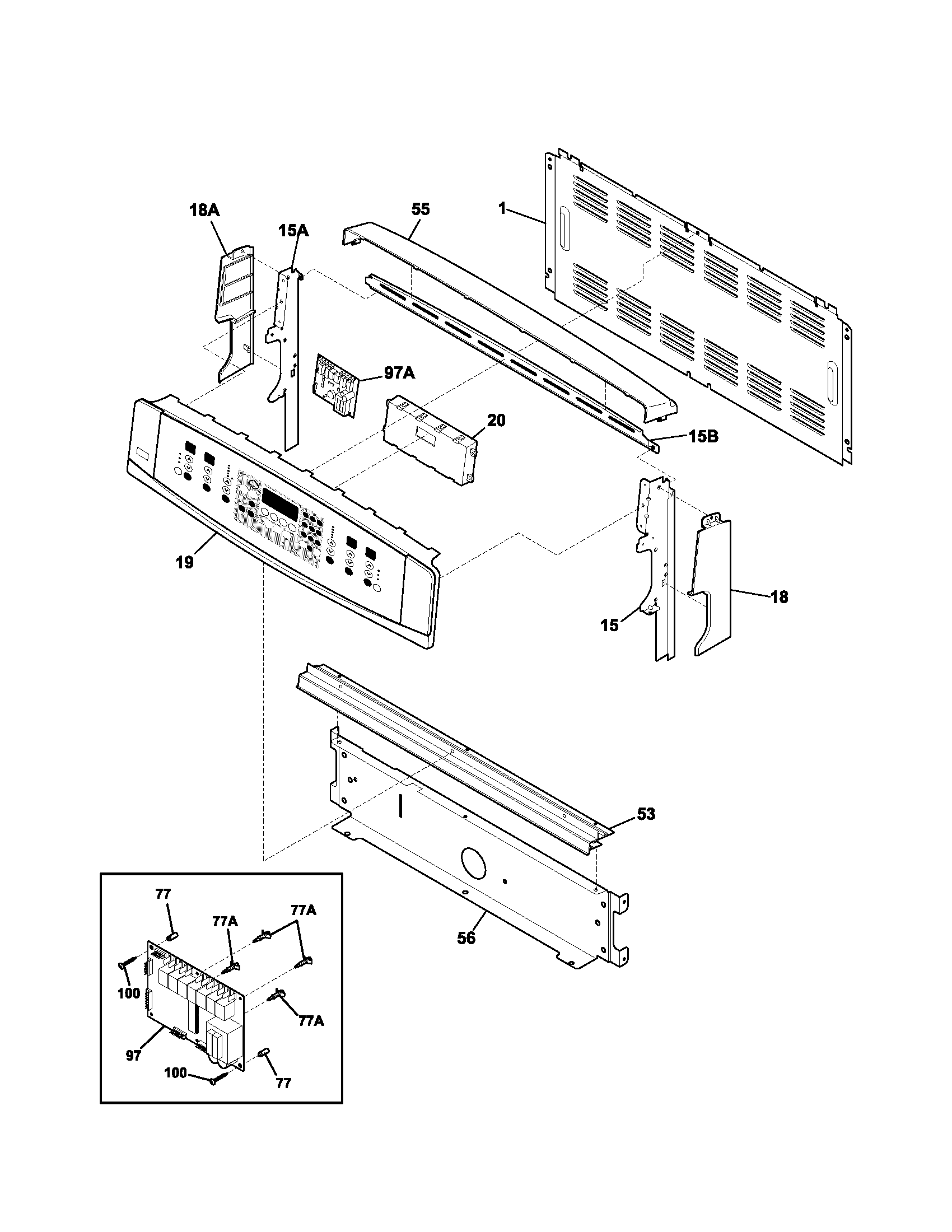 Kenmore Elite 79099122401 backguard diagram